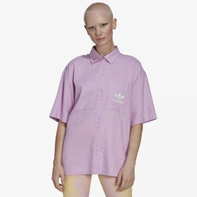 Adidas Originals | LINEN SHIRT  { BLISS LILAC