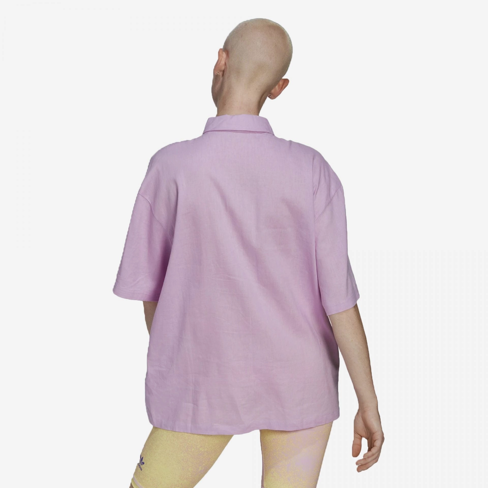 Adidas Originals | LINEN SHIRT  { BLISS LILAC
