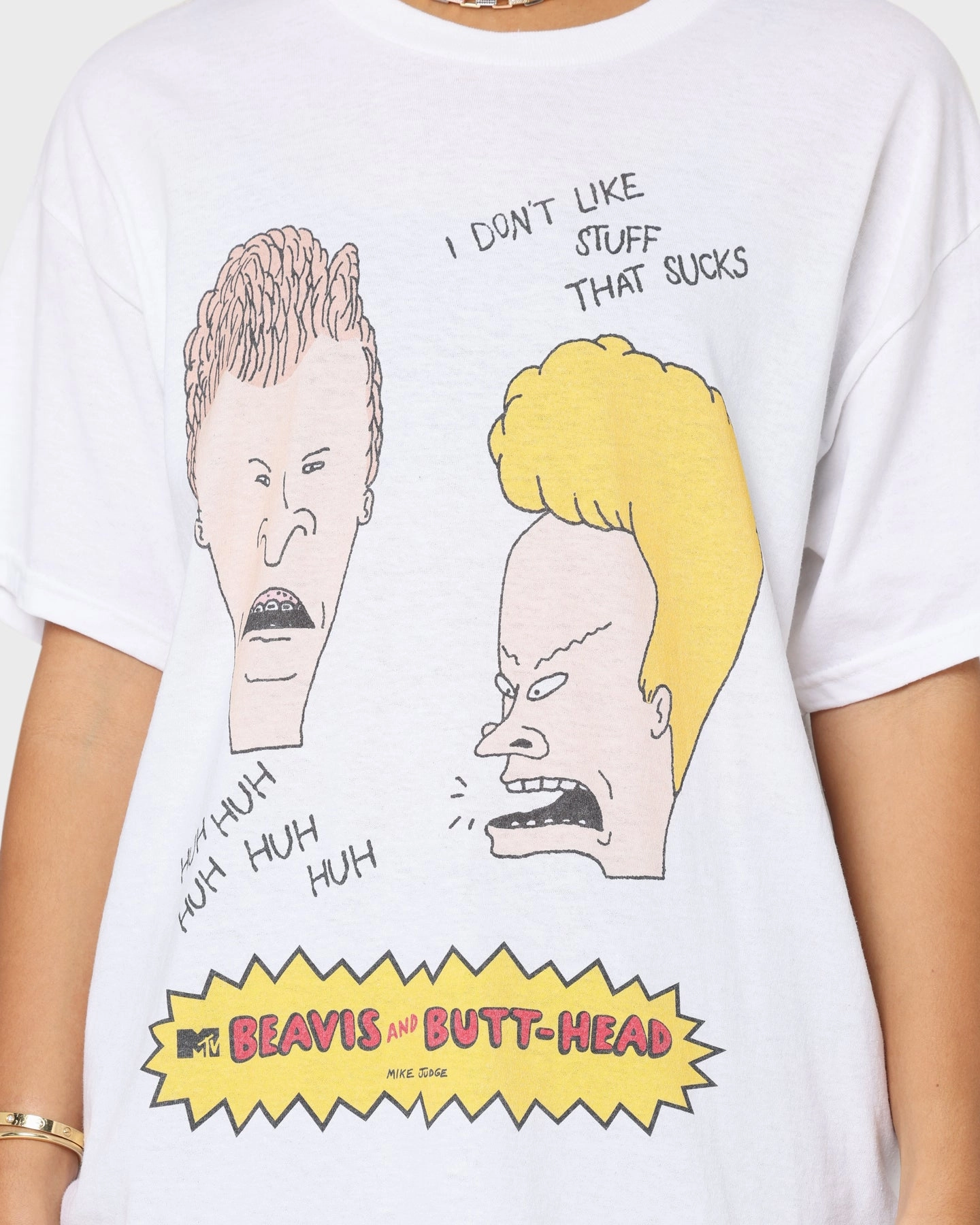 American Thrift American Thrift X Beavis & Butthead Stuff Sucks T-Shirt White