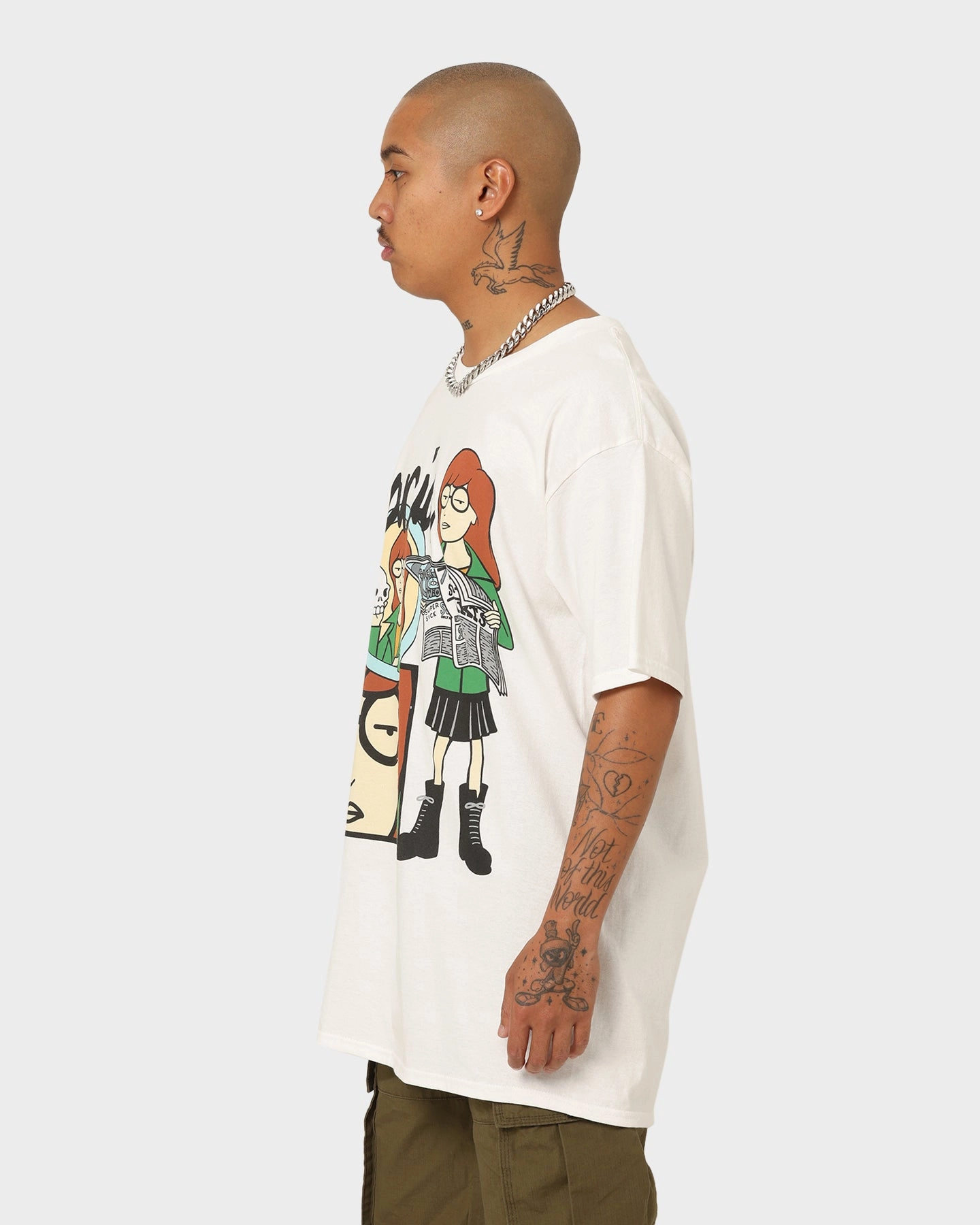 American Thrift X Daria Daria Premium Vintage T-Shirt White