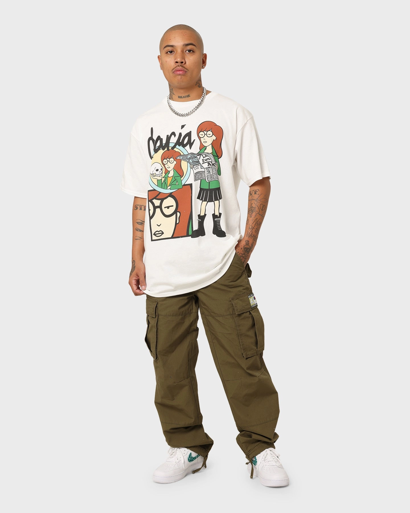 American Thrift X Daria Daria Premium Vintage T-Shirt White