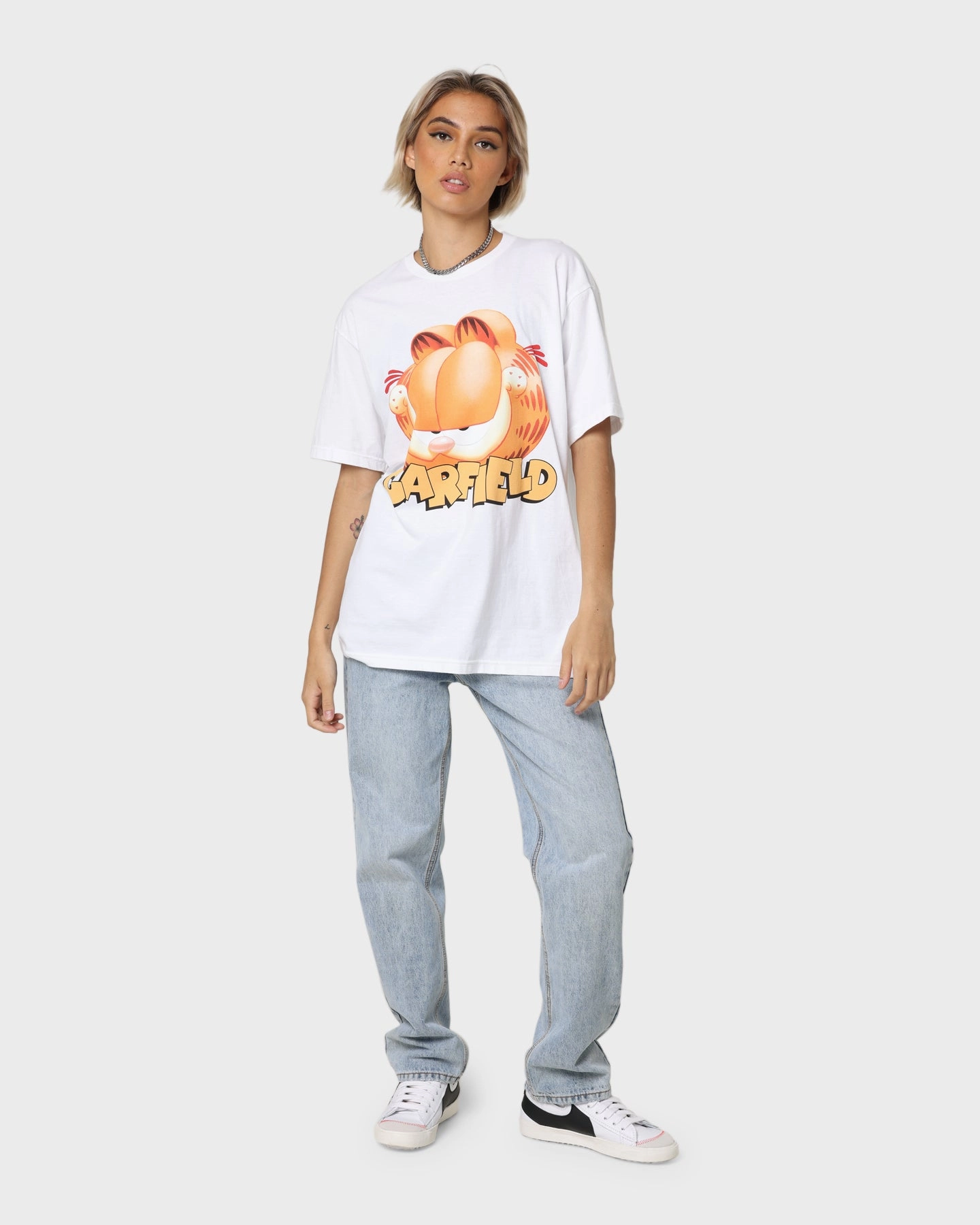 American Thrift X Garfield Face T-Shirt White