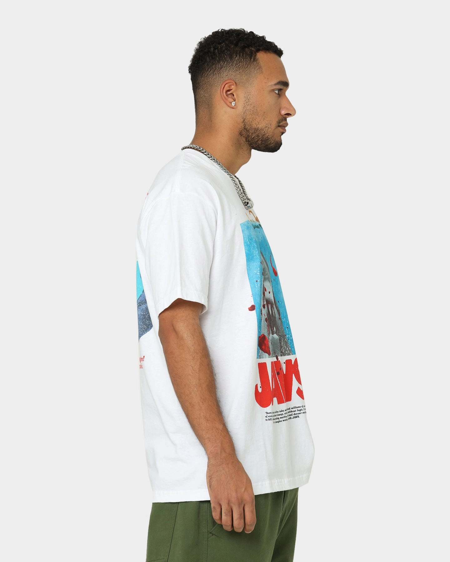 American Thrift X Jaws Jaws Poster T-Shirt White