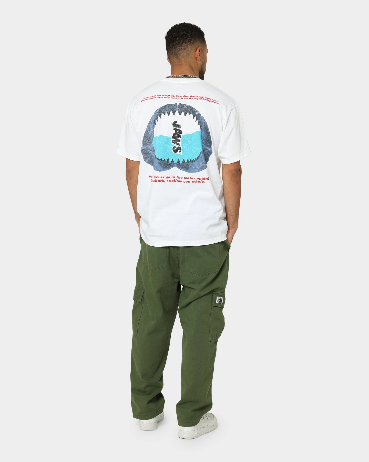 American Thrift X Jaws Jaws Poster T-Shirt White
