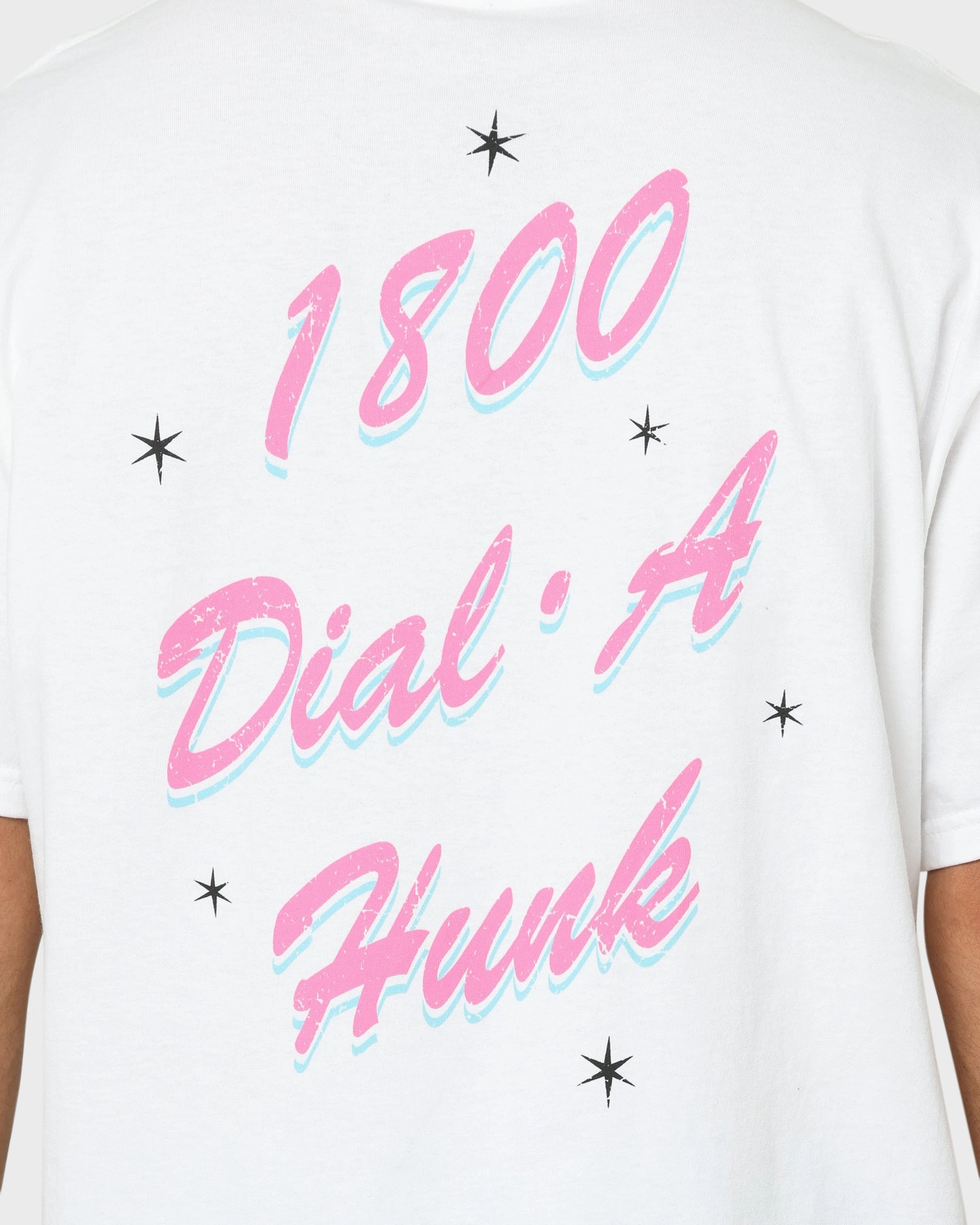 American Thrift X Johnny Bravo Dial-A-Hunk T-Shirt White