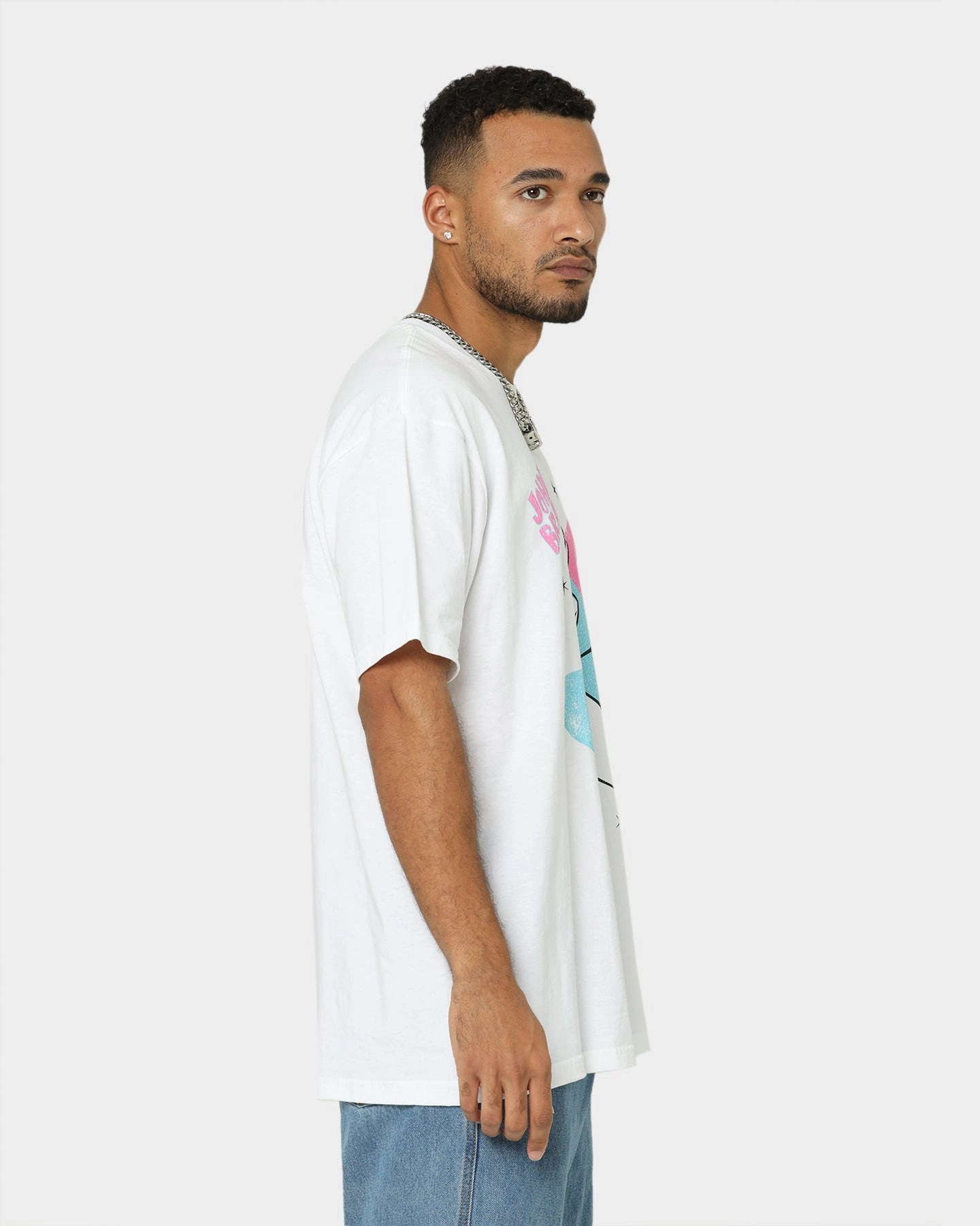 American Thrift X Johnny Bravo Dial-A-Hunk T-Shirt White