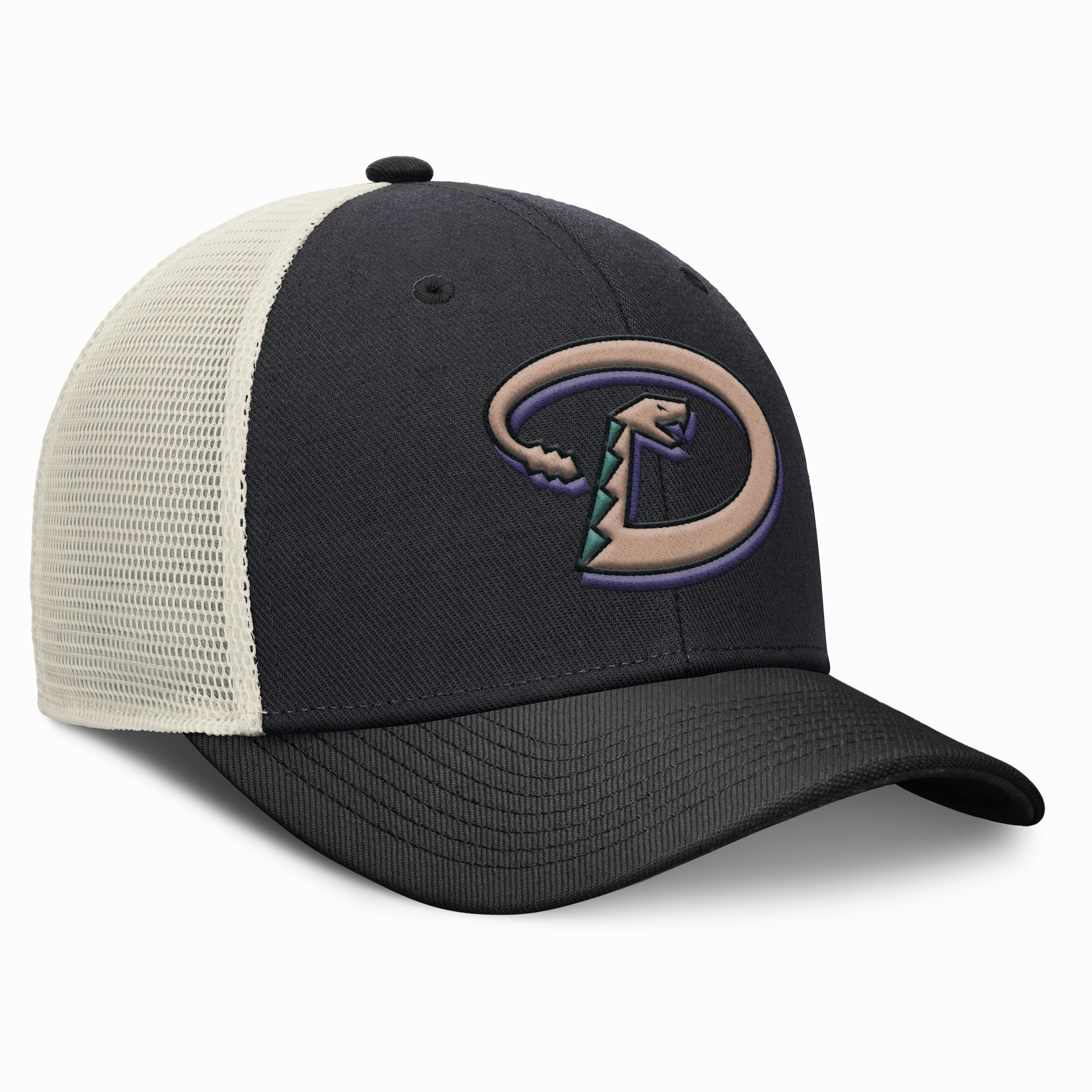 Arizona Diamondbacks Nike Rise Black Adjustable Snapback Trucker Hat