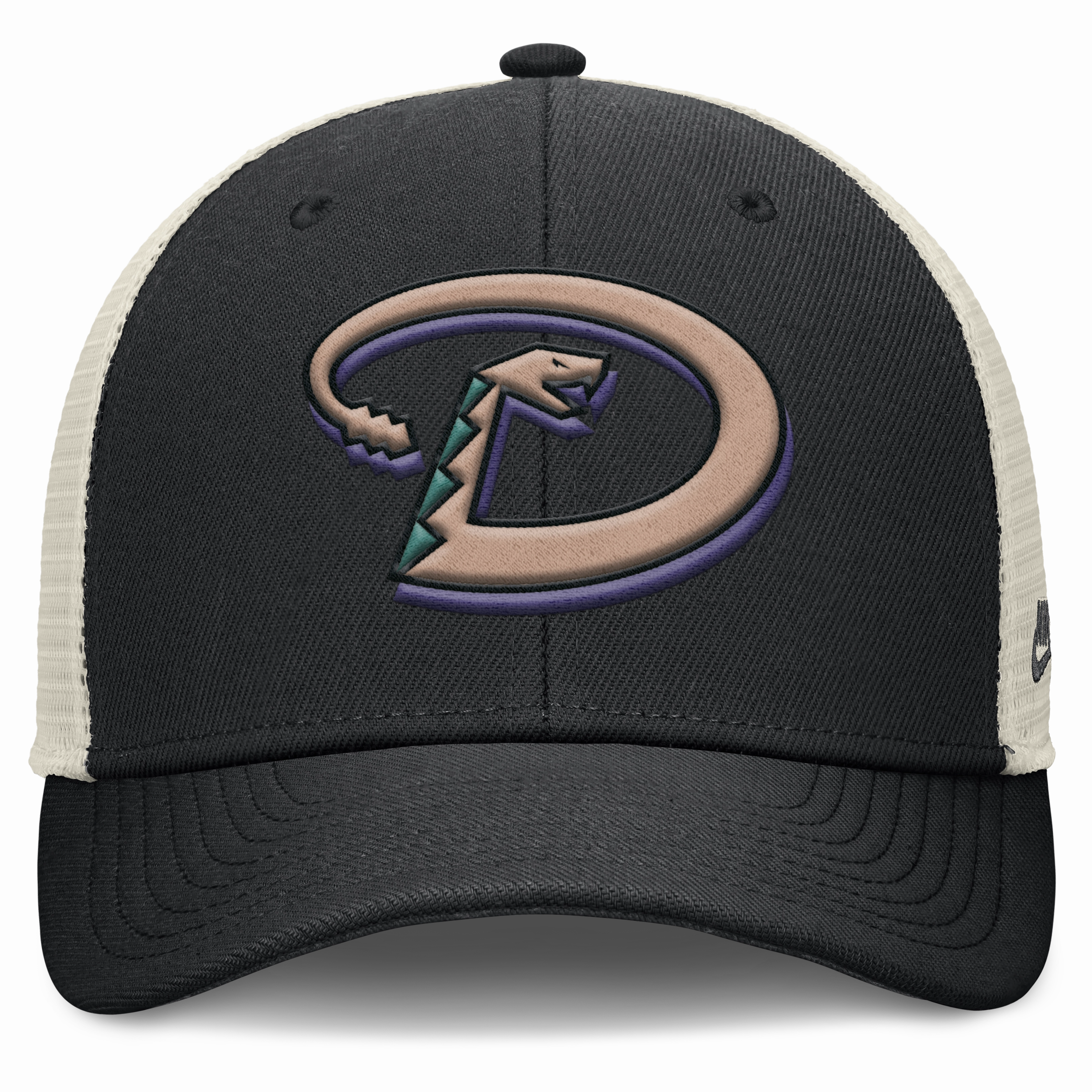 Arizona Diamondbacks Nike Rise Black Adjustable Snapback Trucker Hat