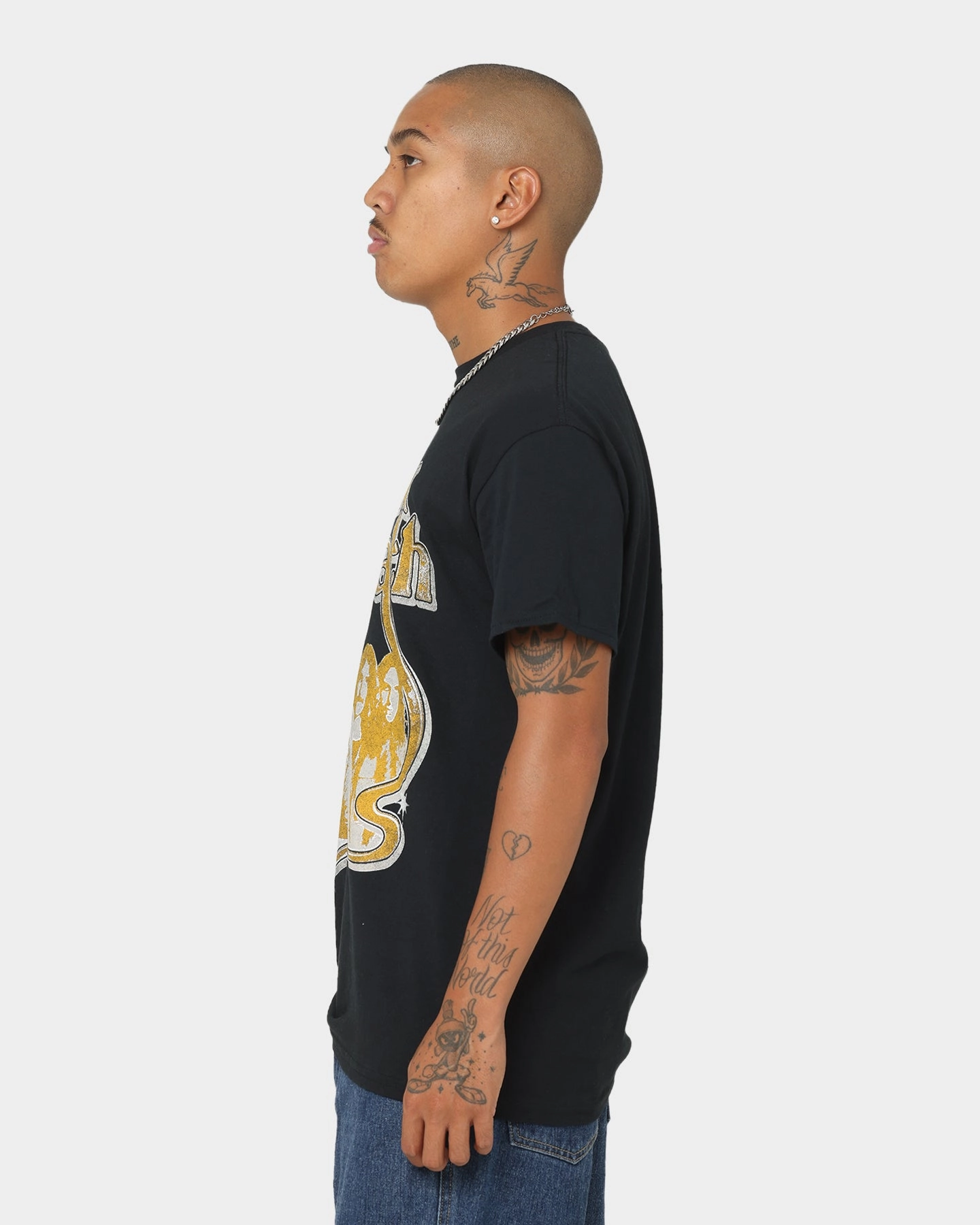 Black Sabbath Portrait Loop Vintage T-Shirt Black