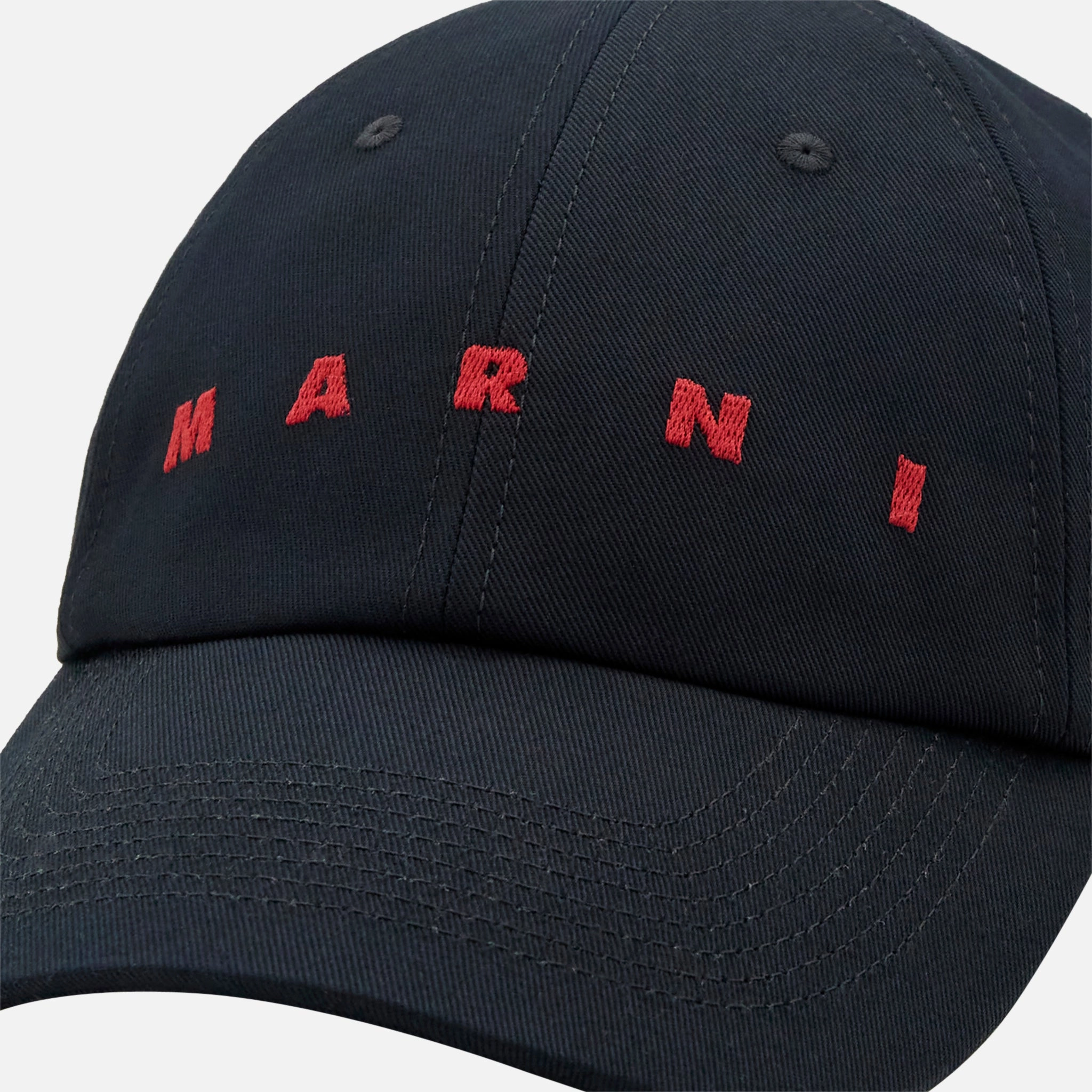 Embroidered Logo Baseball Cap Black