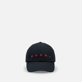 Embroidered Logo Baseball Cap Black