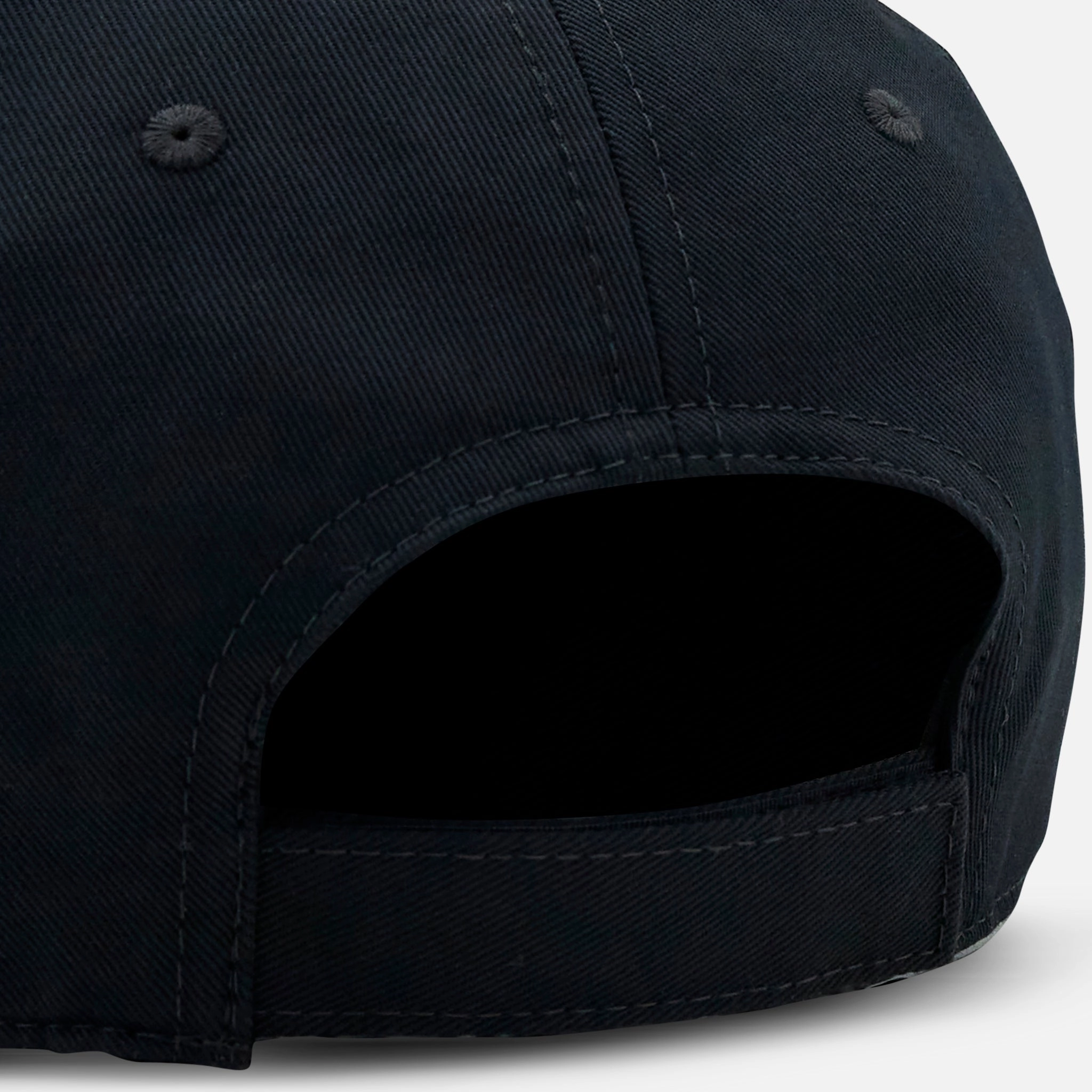 Embroidered Logo Baseball Cap Black