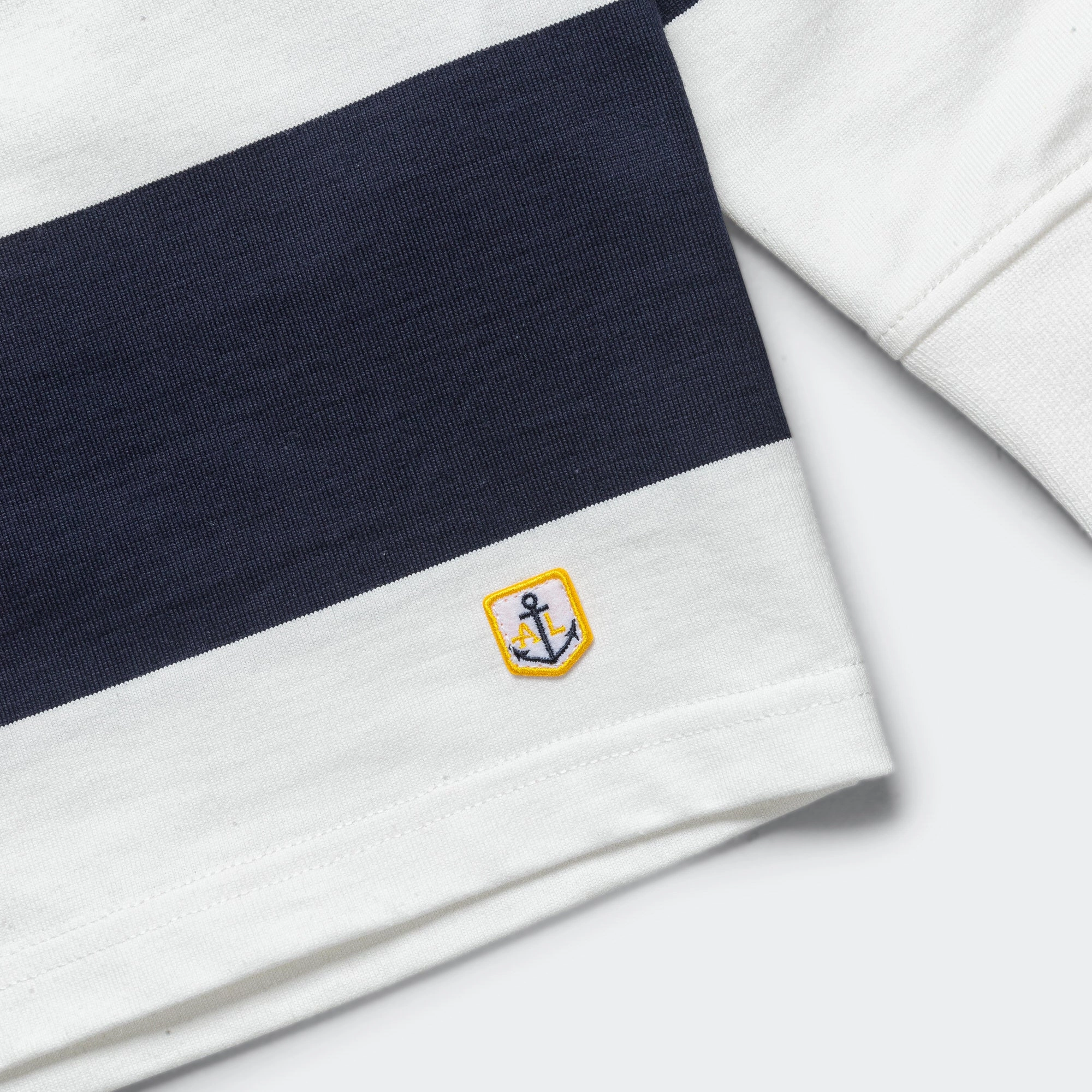 Heritage Mariniere Striped LS T-Shirt - Milk/Deep Marine