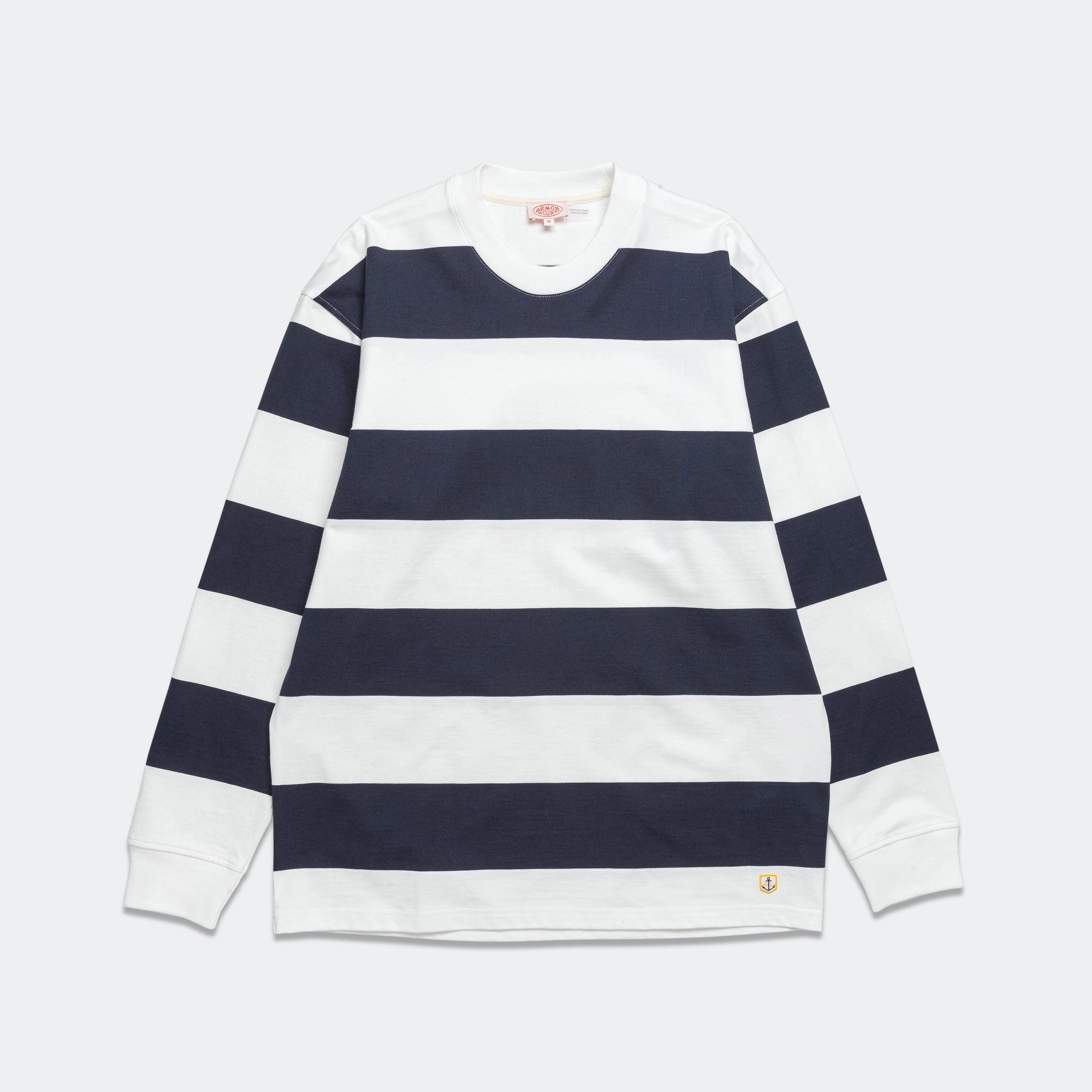 Heritage Mariniere Striped LS T-Shirt - Milk/Deep Marine