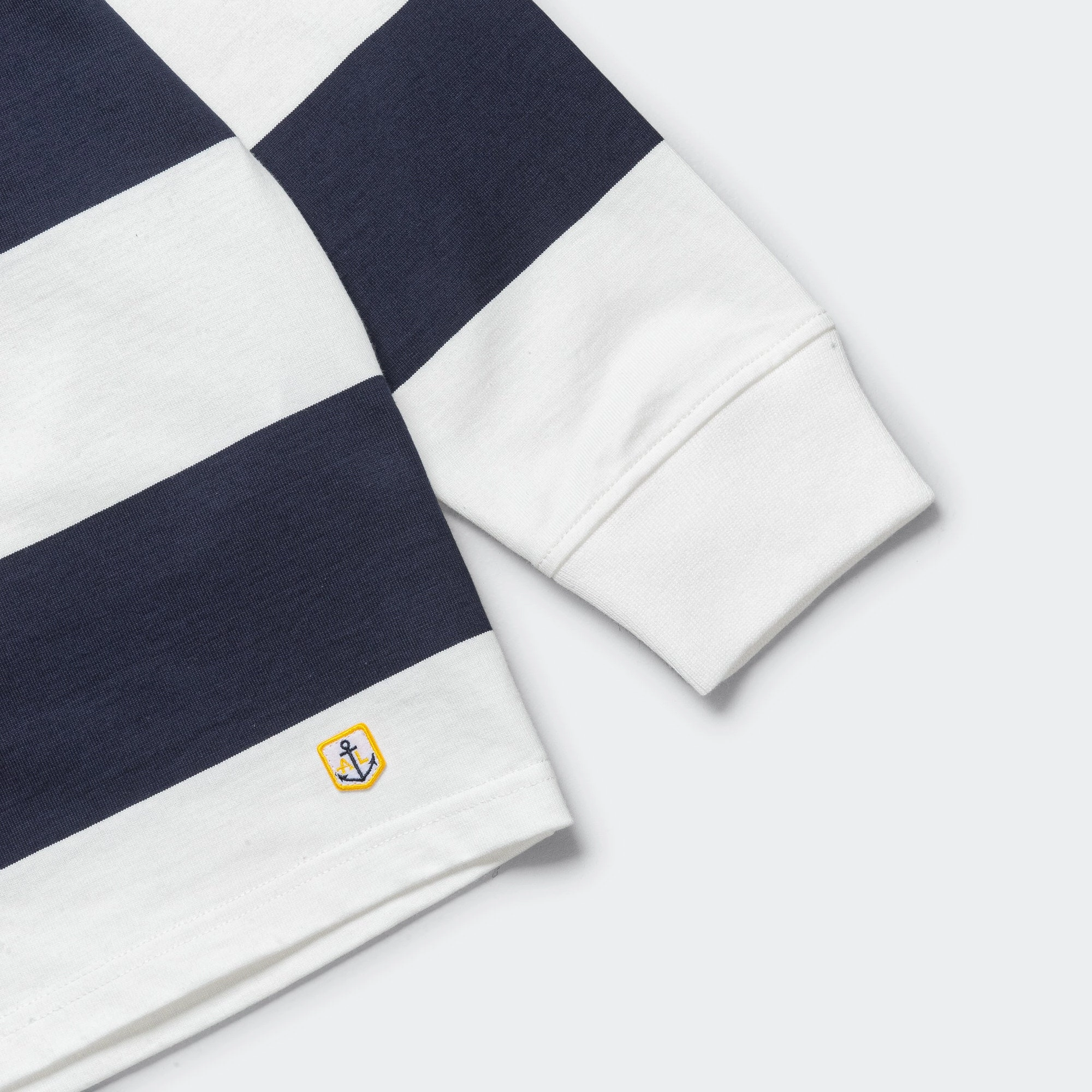 Heritage Mariniere Striped LS T-Shirt - Milk/Deep Marine