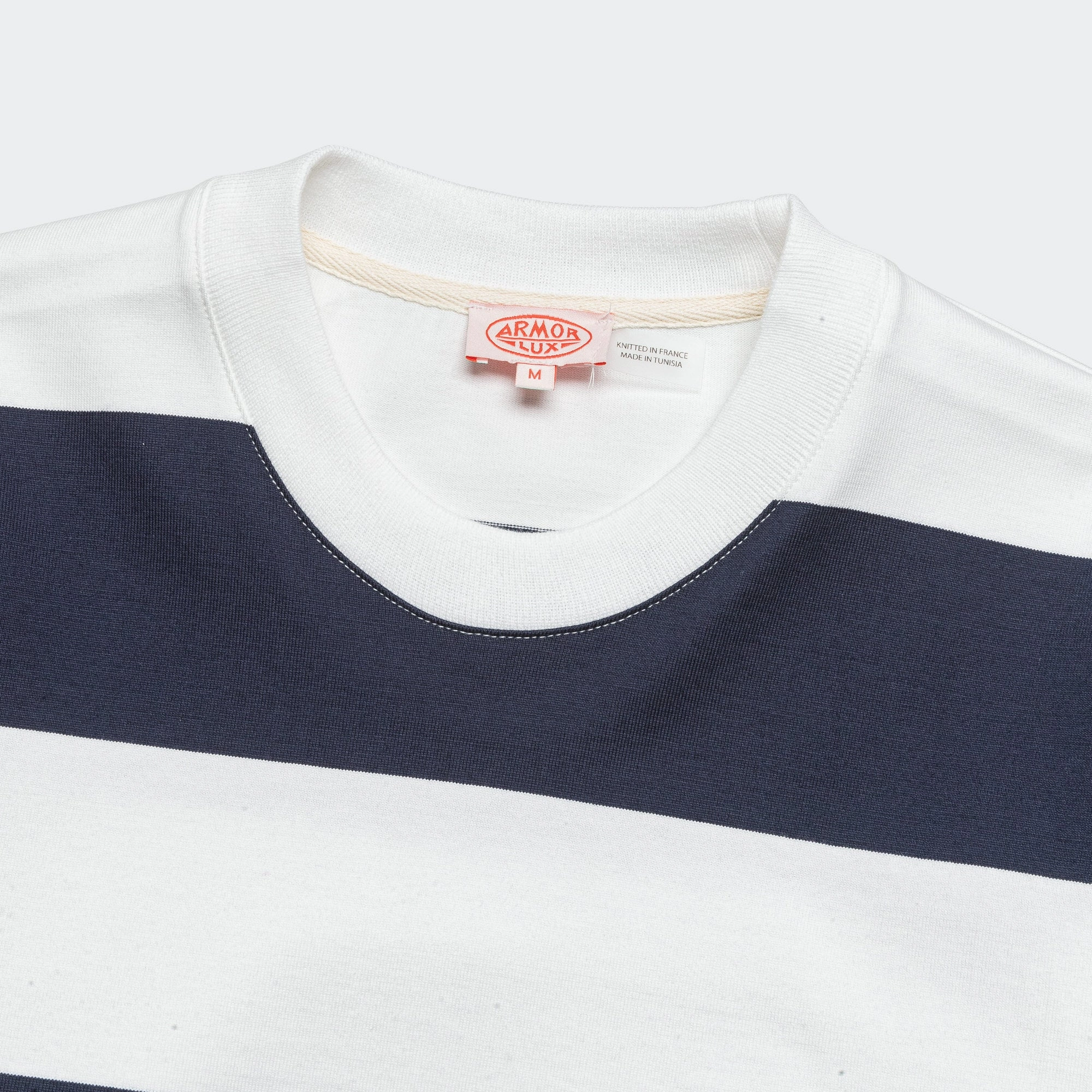 Heritage Mariniere Striped LS T-Shirt - Milk/Deep Marine