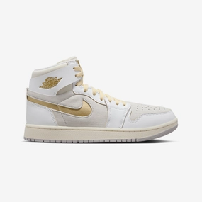 Jordan | AIR JORDAN 1 ZOOM CMFT 2  { WHITE/METALLIC GOLD-NEUTRAL GREY