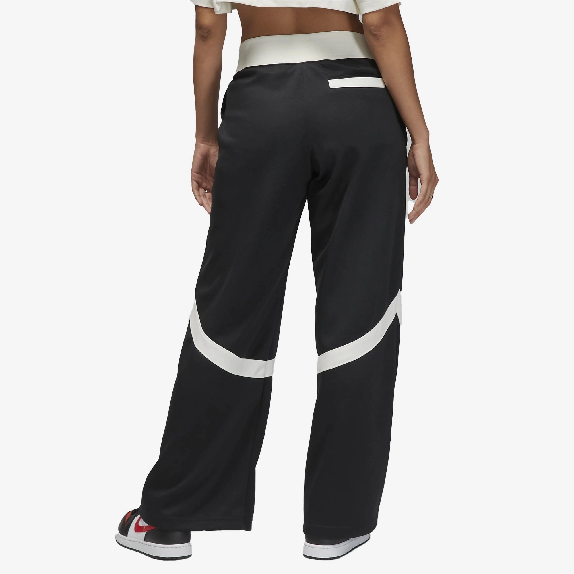 Jordan | (HER)ITAGE SUIT PANTS  { WHITE/BLACK