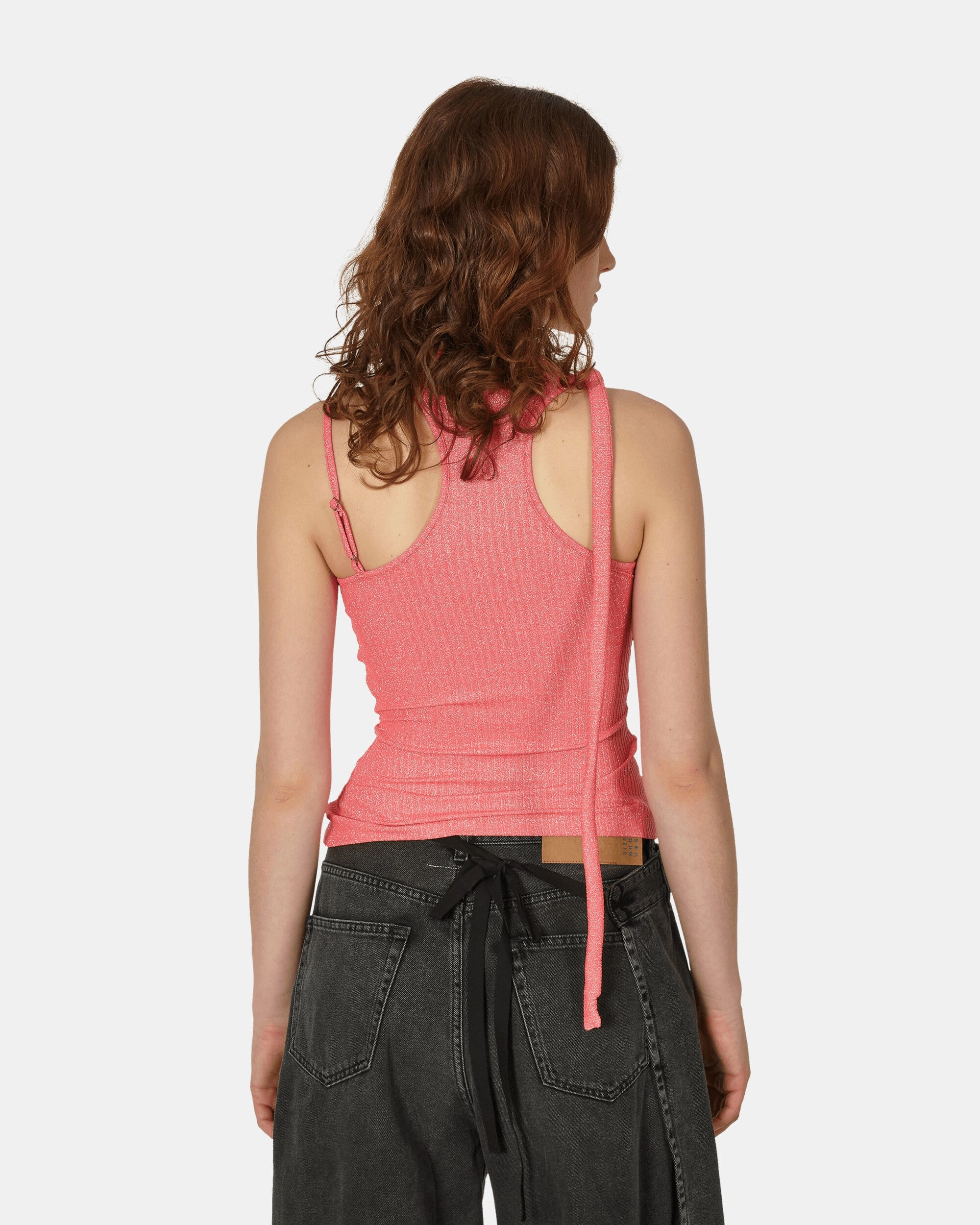 Layered Cut-Out Tank Top Pink