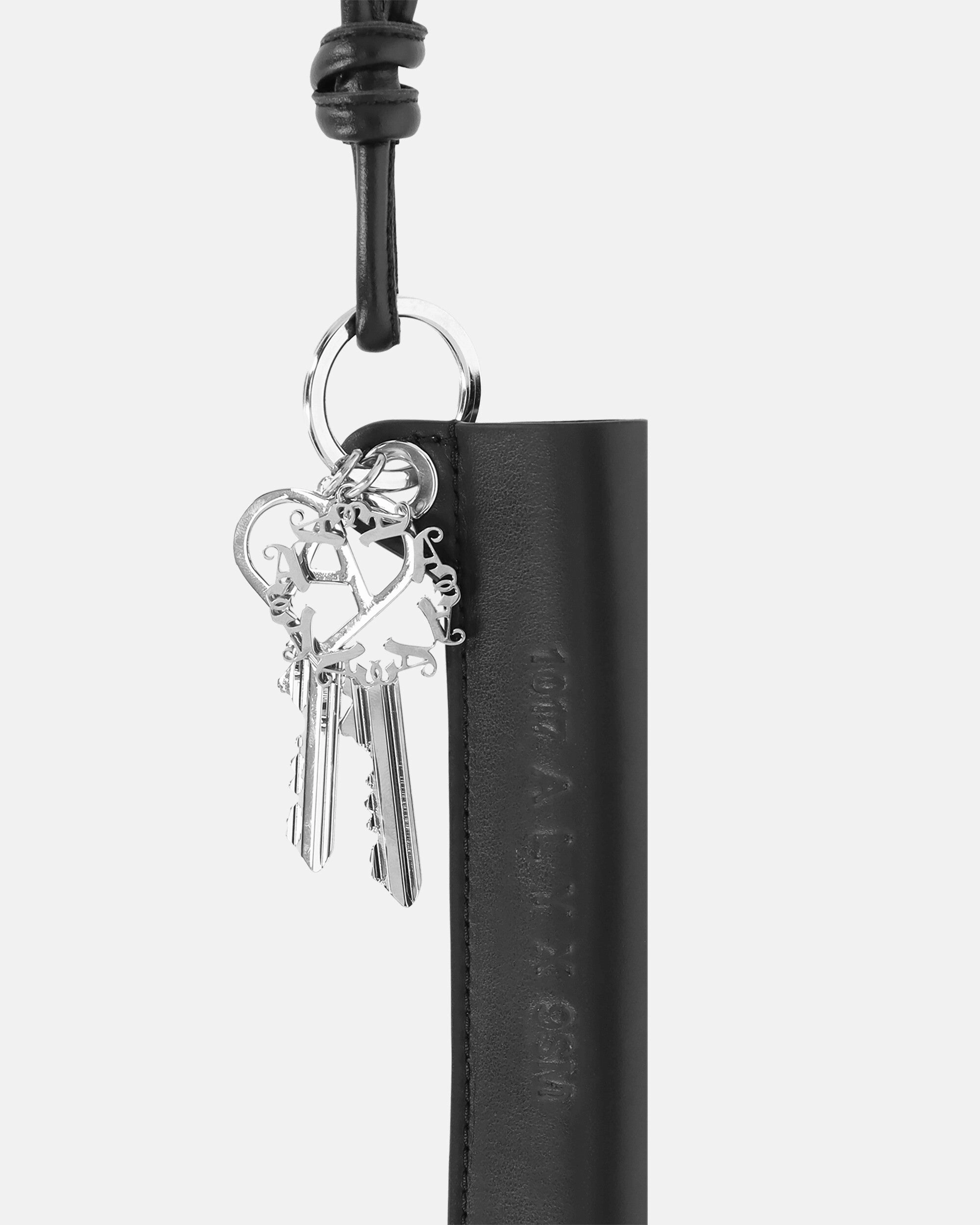 Leather Keychain Black