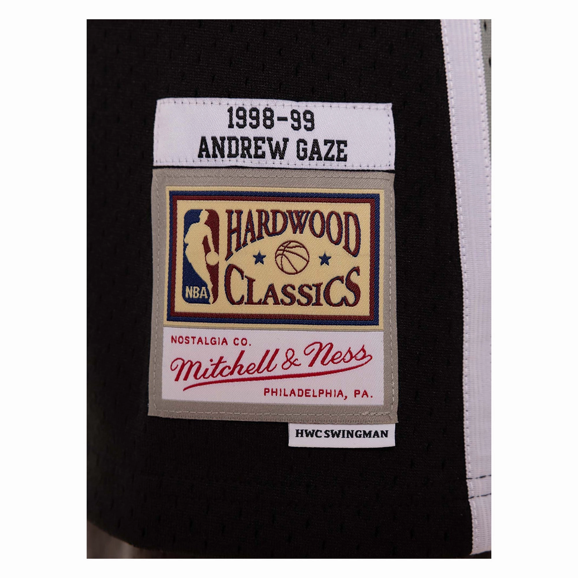 Men's San Antonio Spurs Andrew Gaze 98-99 Road Swingman Jersey