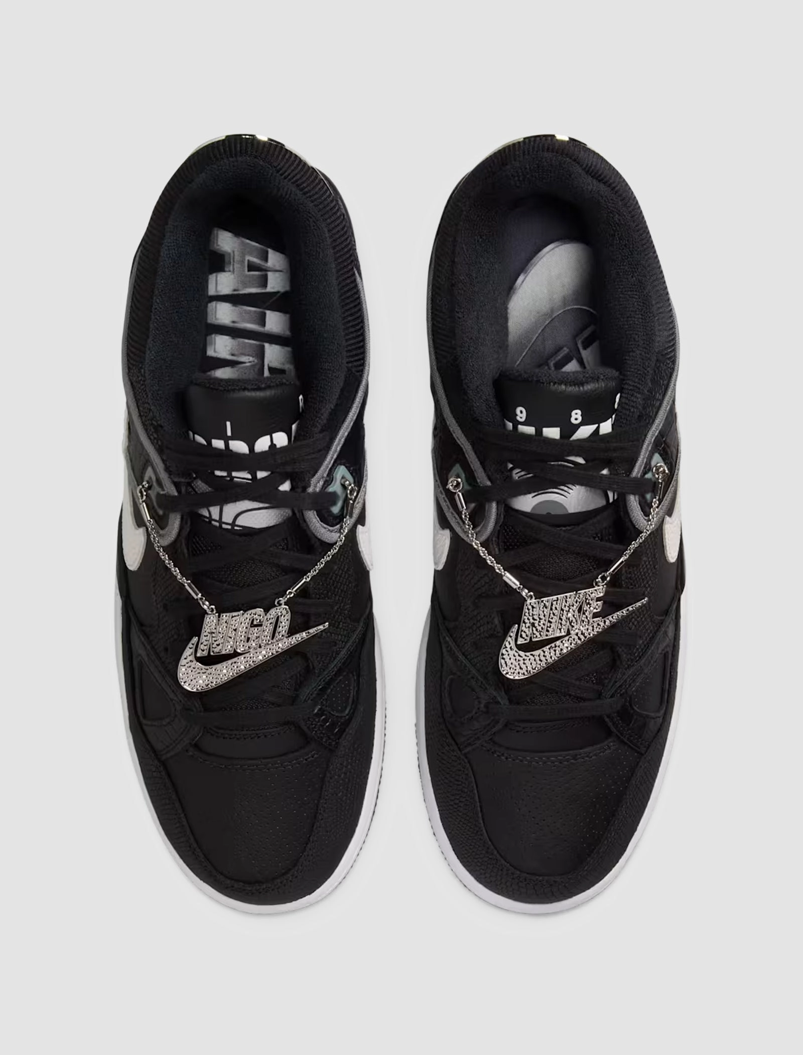 NIGO AIR FORCE 3 LOW BLACK AND WHITE