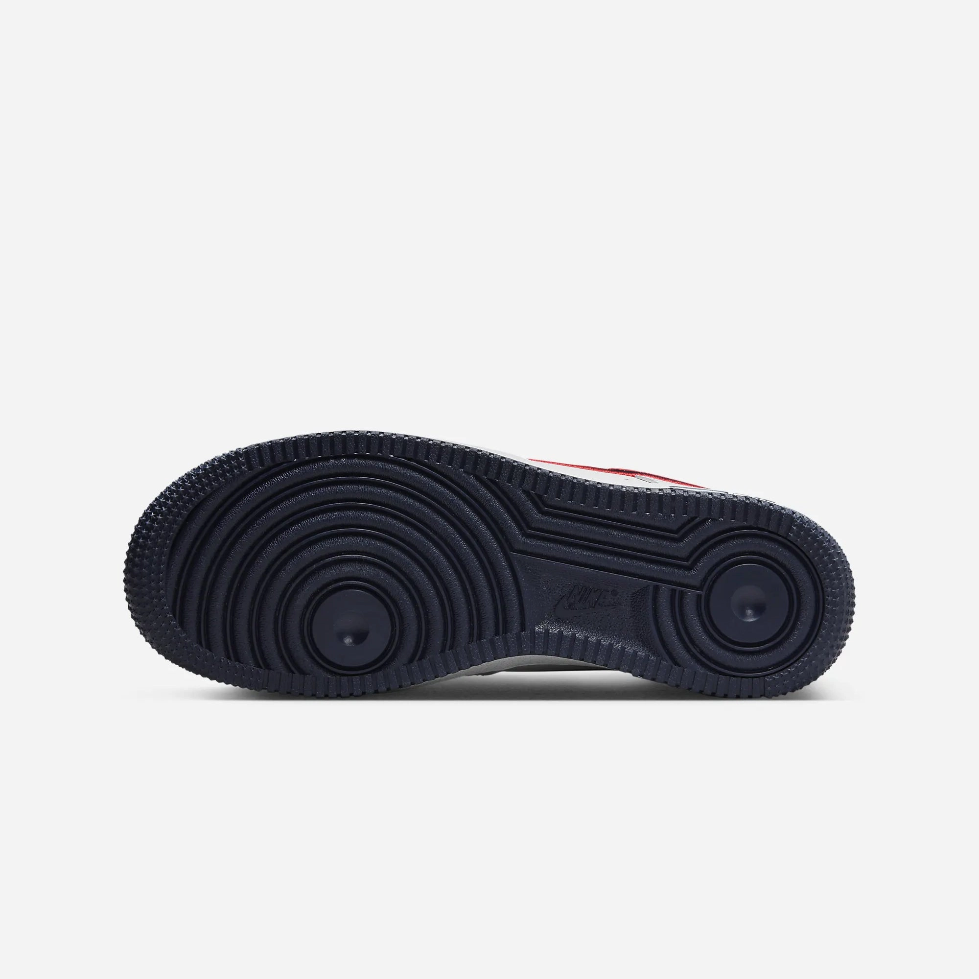 Nike | AIR FORCE 1 '07 { WHITE/OBSIDIAN-UNIVERSITY RED-WOLF GREY