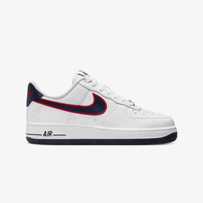 Nike | AIR FORCE 1 '07 { WHITE/OBSIDIAN-UNIVERSITY RED-WOLF GREY