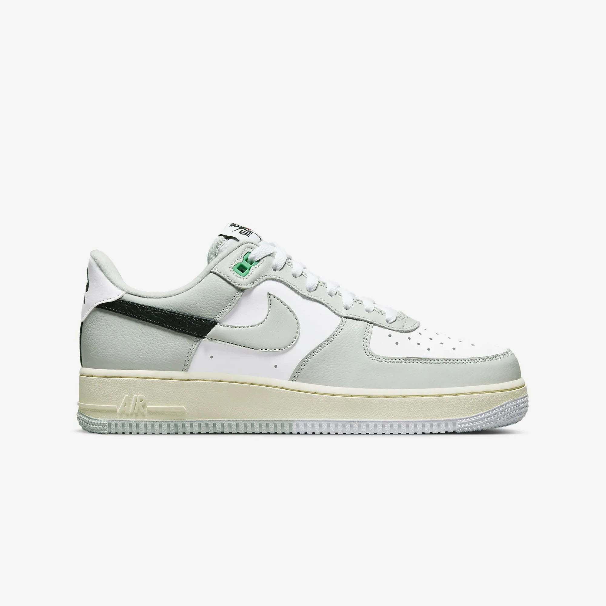 Nike | AIR FORCE 1 '07 LV8 { LIGHT SILVER/BLACK-LIGHT SILVER-WHITE