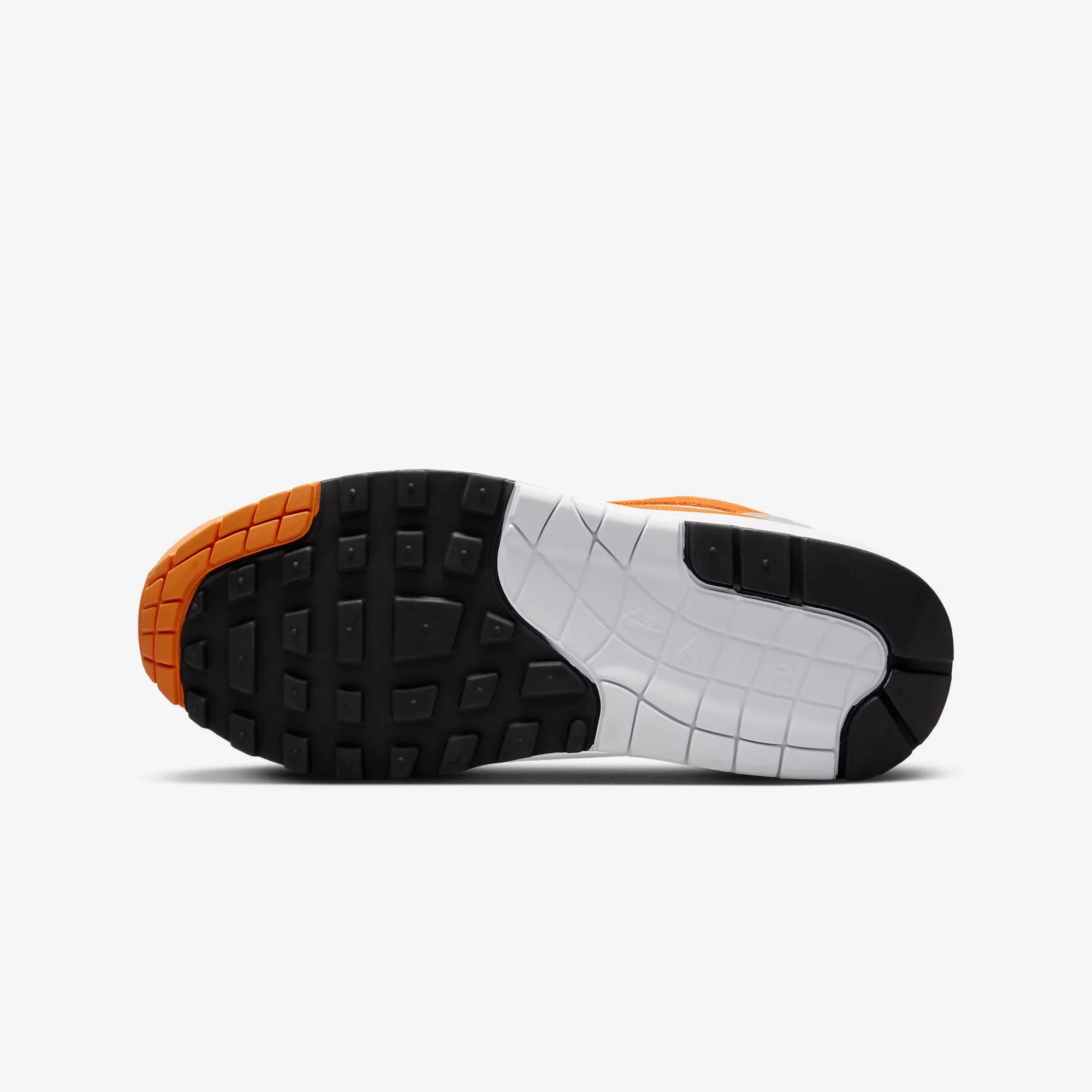 Nike | AIR MAX 1  { NEUTRAL GREY/SAFETY ORANGE-WHITE-BLACK