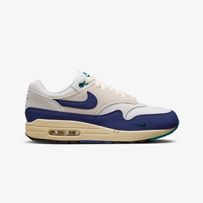 Nike | AIR MAX 1  { SAIL/DEEP ROYAL BLUE-LT OREWOOD BRN