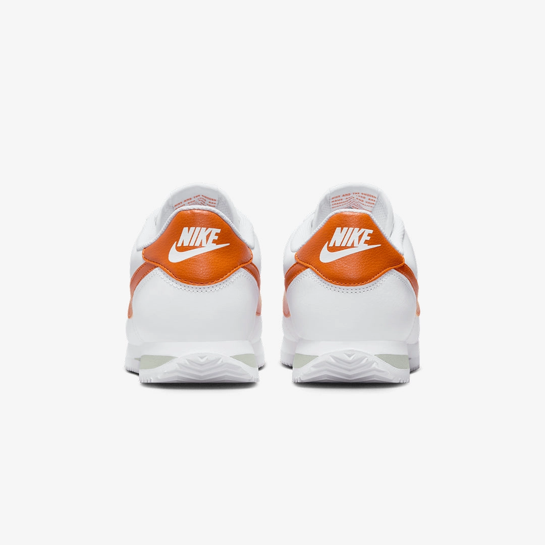 Nike | CORTEZ  { WHITE/CAMPFIRE ORANGE-JADE HORIZON