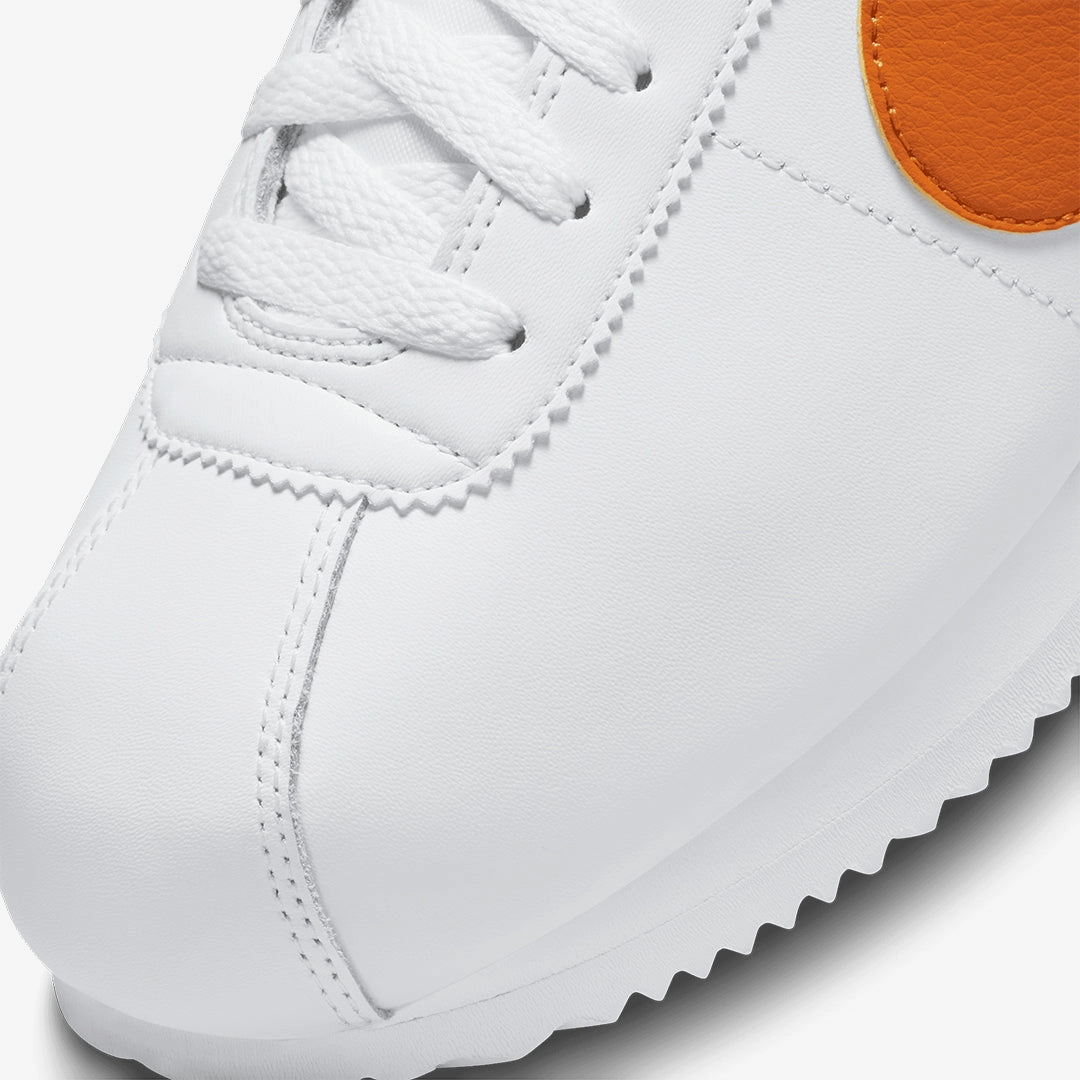 Nike | CORTEZ  { WHITE/CAMPFIRE ORANGE-JADE HORIZON