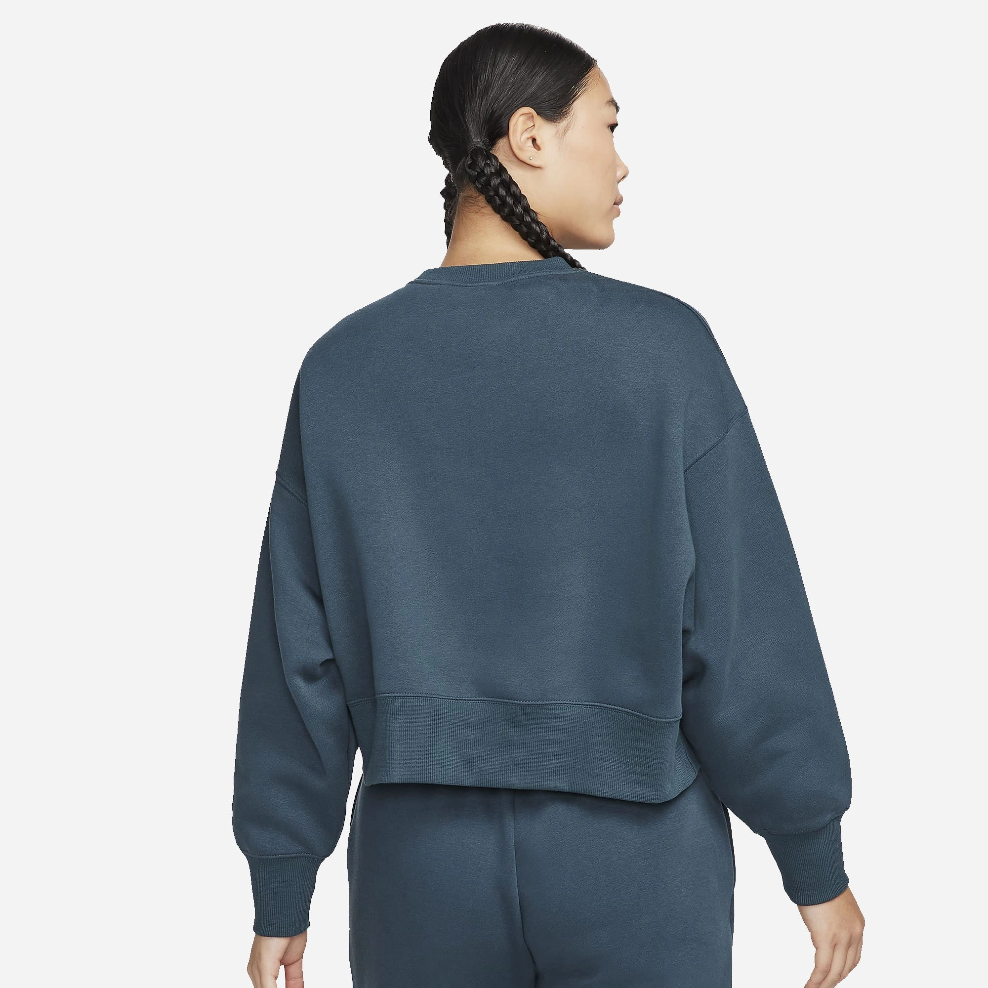Nike | CREW-NECK FLEECE SWEATSHIRT  { DEEP JUNGLE/KHAKI/CAMPFIRE ORANGE