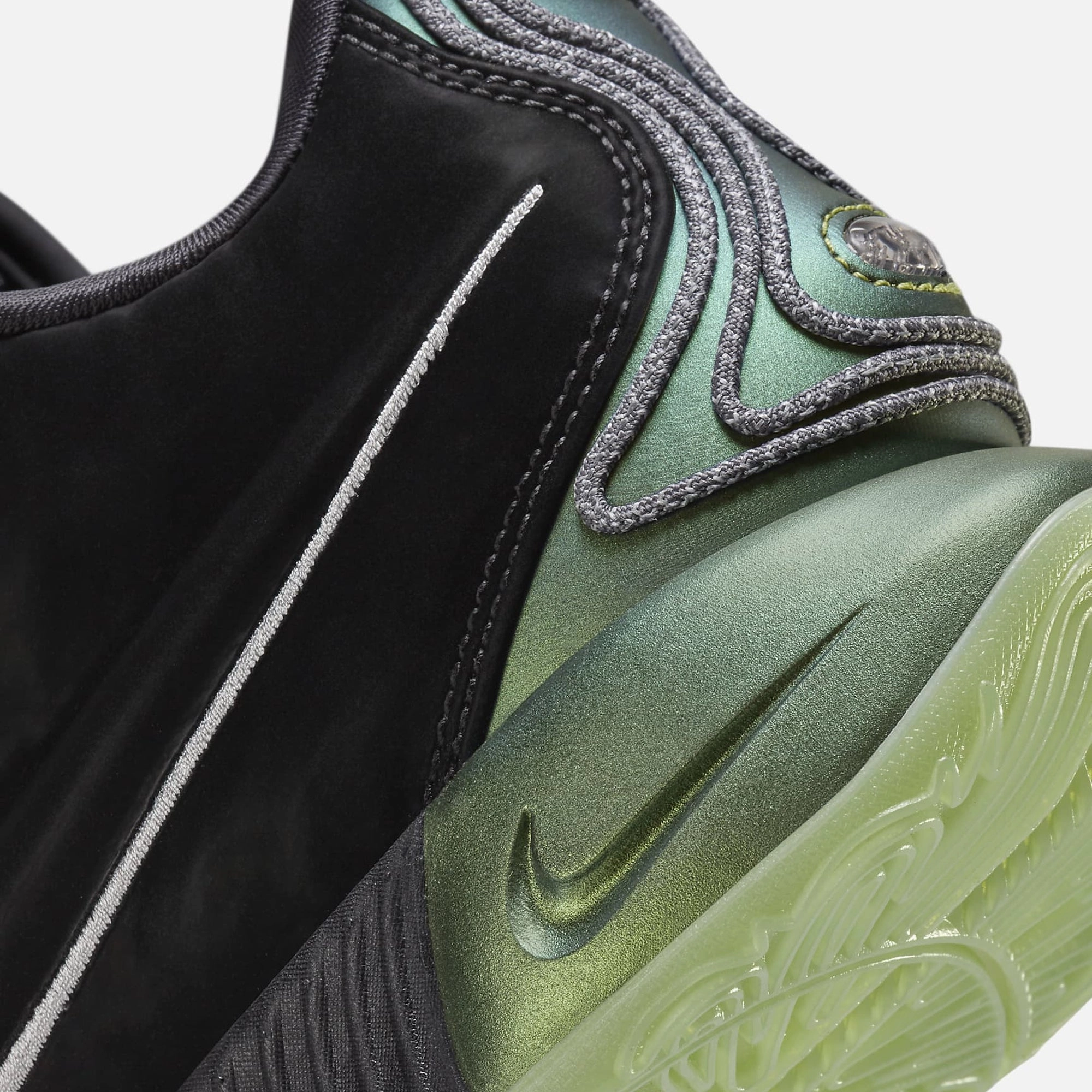 Nike | LEBRON XXI TAHITIAN EP  { BLACK/MTLC PEWTER-IRON GREY-OIL GREEN