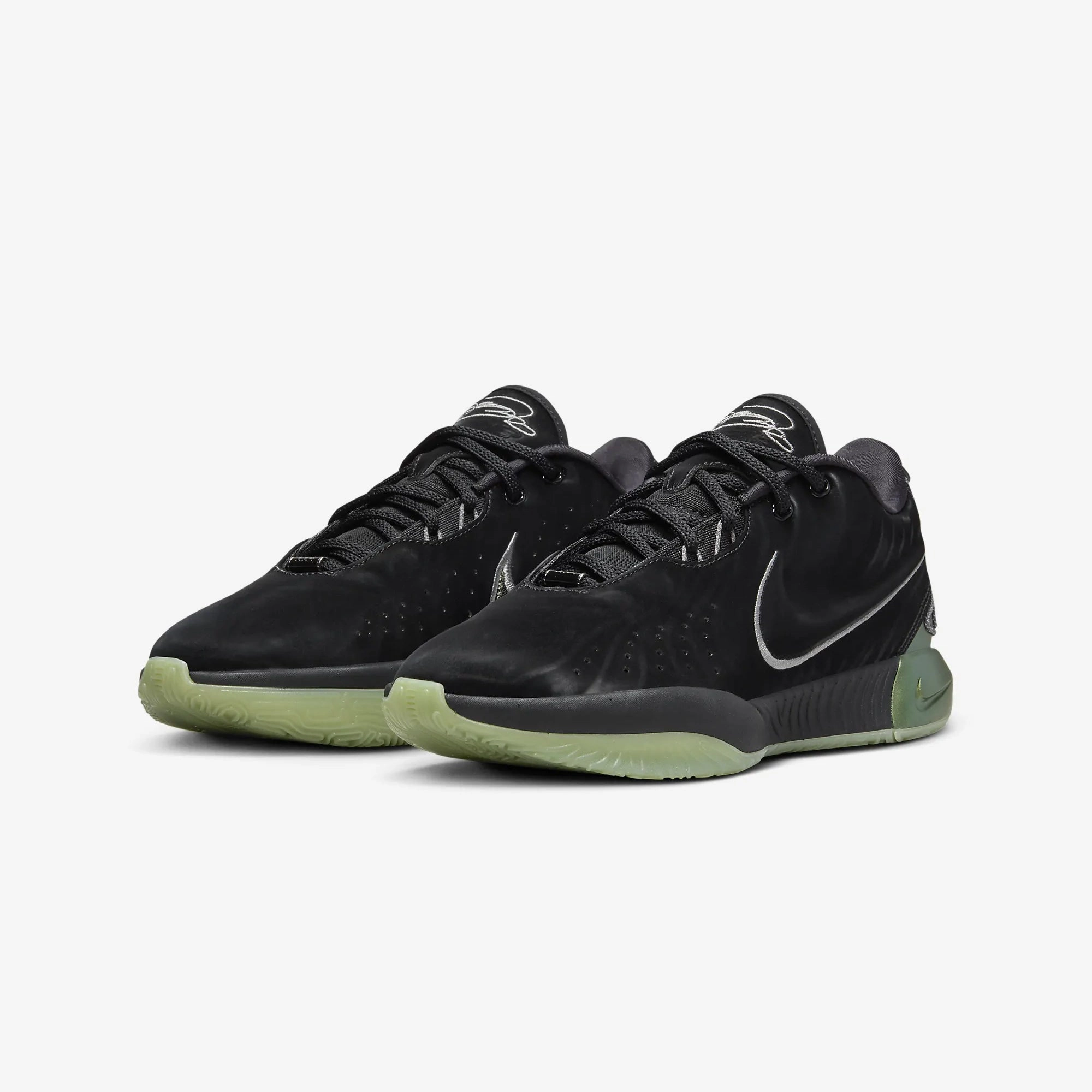 Nike | LEBRON XXI TAHITIAN EP  { BLACK/MTLC PEWTER-IRON GREY-OIL GREEN