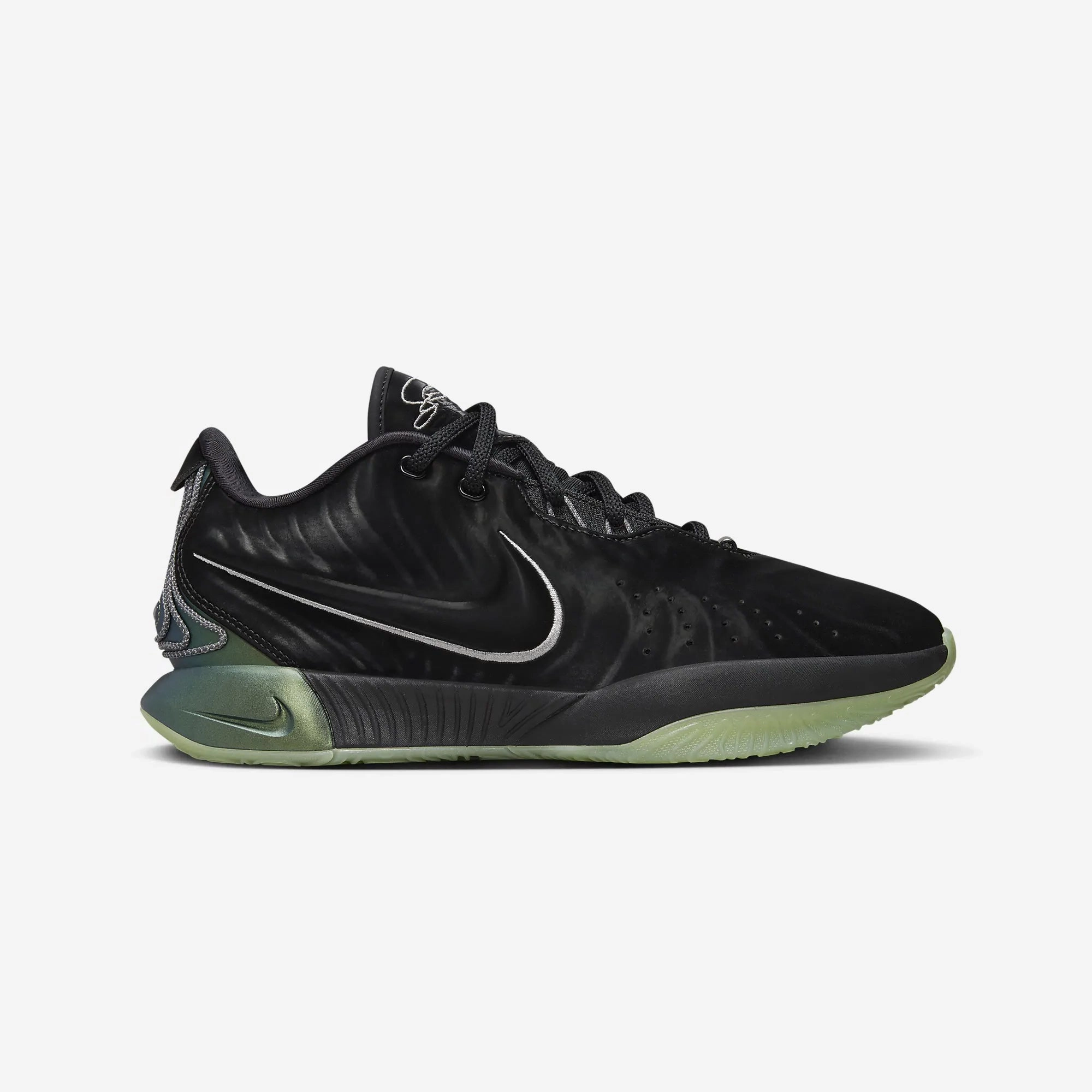 Nike | LEBRON XXI TAHITIAN EP  { BLACK/MTLC PEWTER-IRON GREY-OIL GREEN