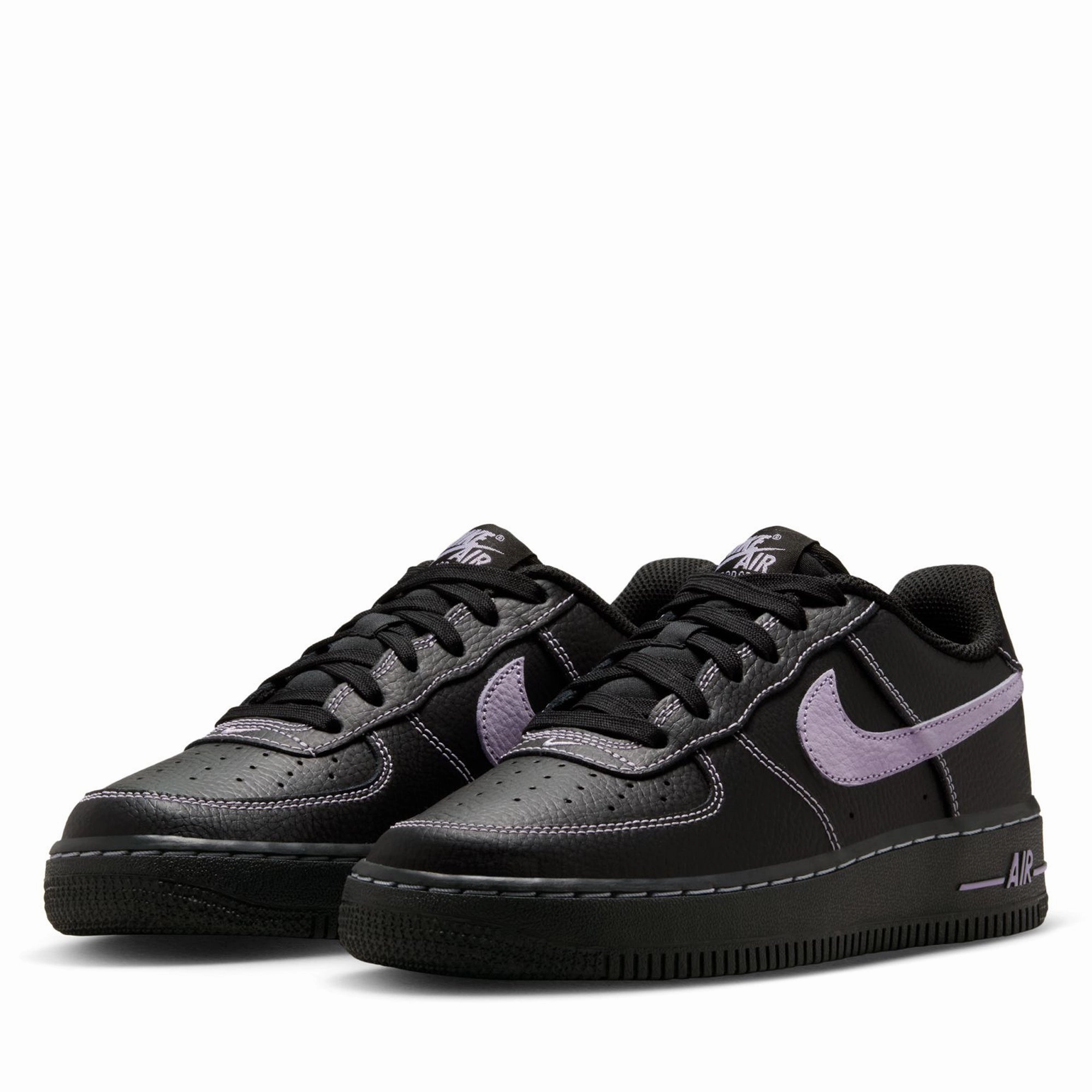 Nike Air Force 1 LV8 (GS) - Black/Hydrangeas