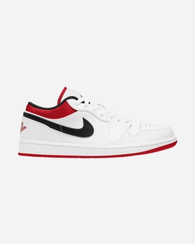 NIKE AIR JORDAN1 LOW WHITE UNIVERSITY RED BLACK GS