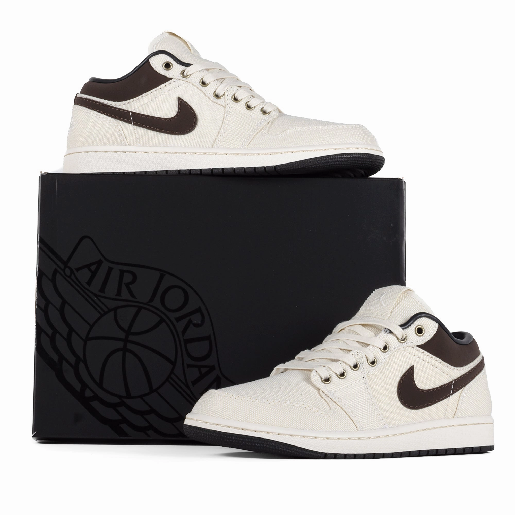 Nike Air Jordan 1 Low PRM Pale Ivory/Baroque Brown/Off Noir IB8058-110