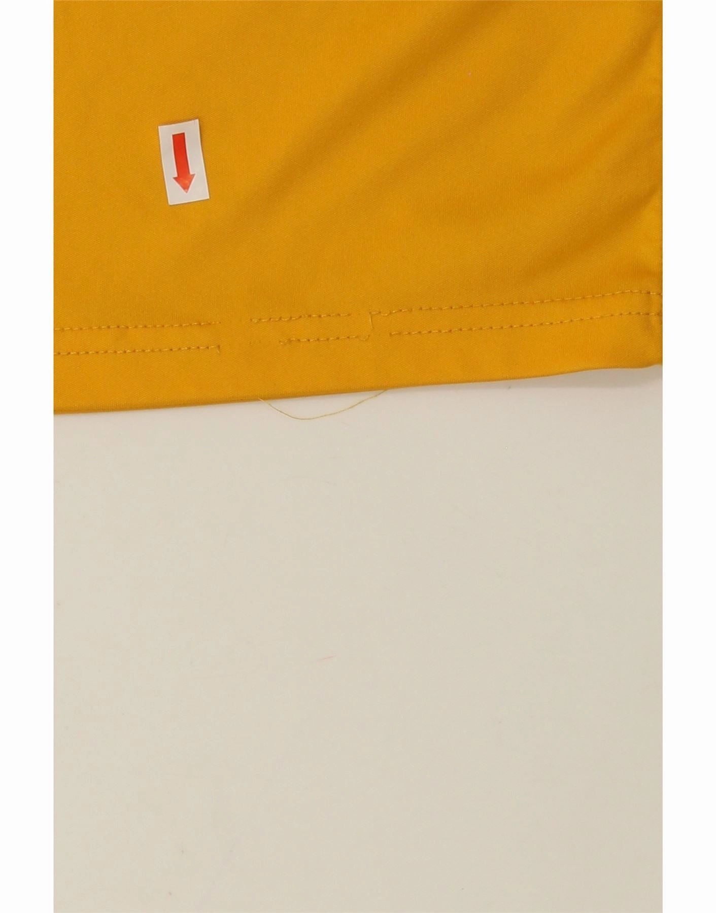 NIKE Mens Dri Fit Top Long Sleeve Small Yellow Colourblock Polyester