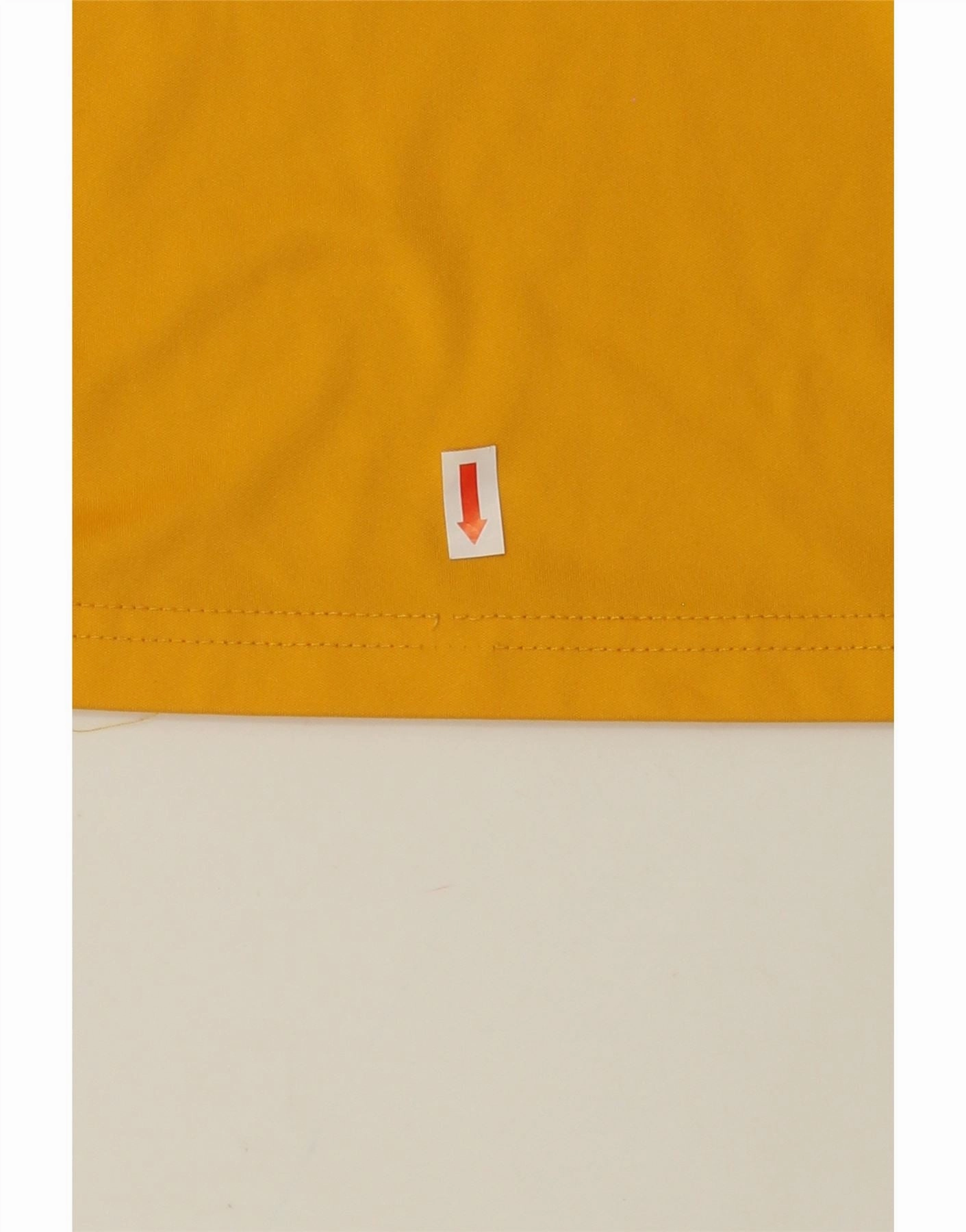 NIKE Mens Dri Fit Top Long Sleeve Small Yellow Colourblock Polyester