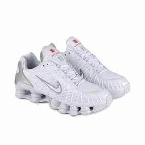 Nike Shox TL White/White/Metallic Silver/Max Orange AV3595-100