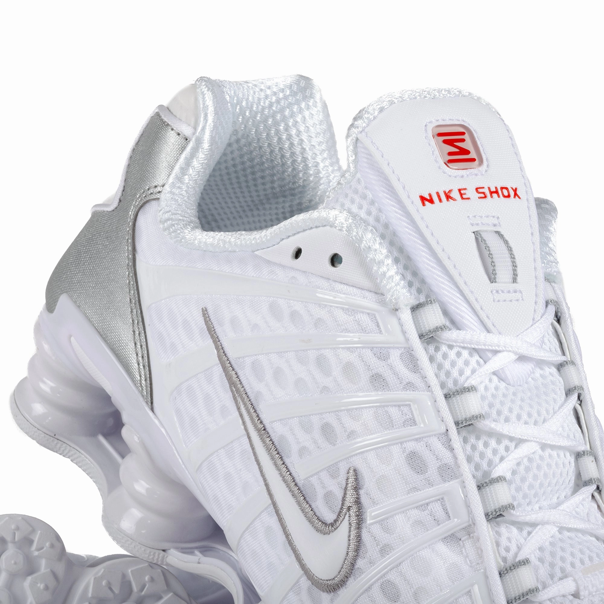 Nike Shox TL White/White/Metallic Silver/Max Orange AV3595-100