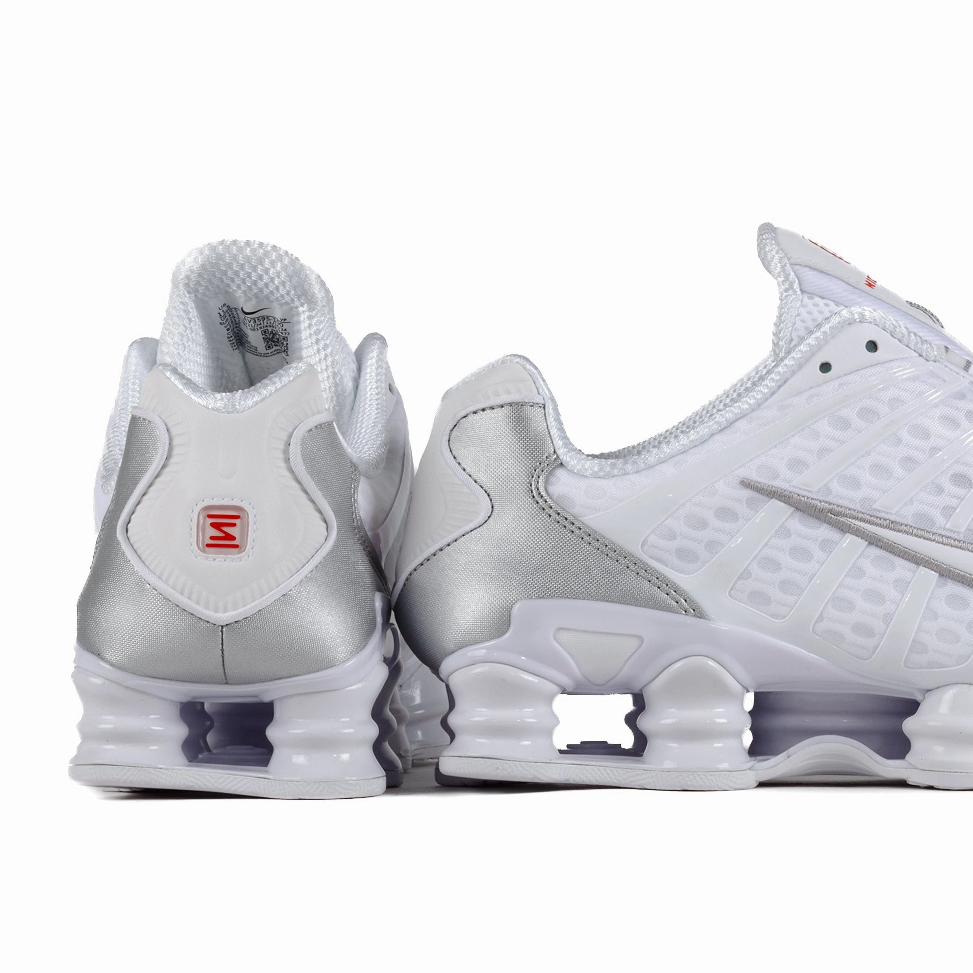 Nike Shox TL White/White/Metallic Silver/Max Orange AV3595-100