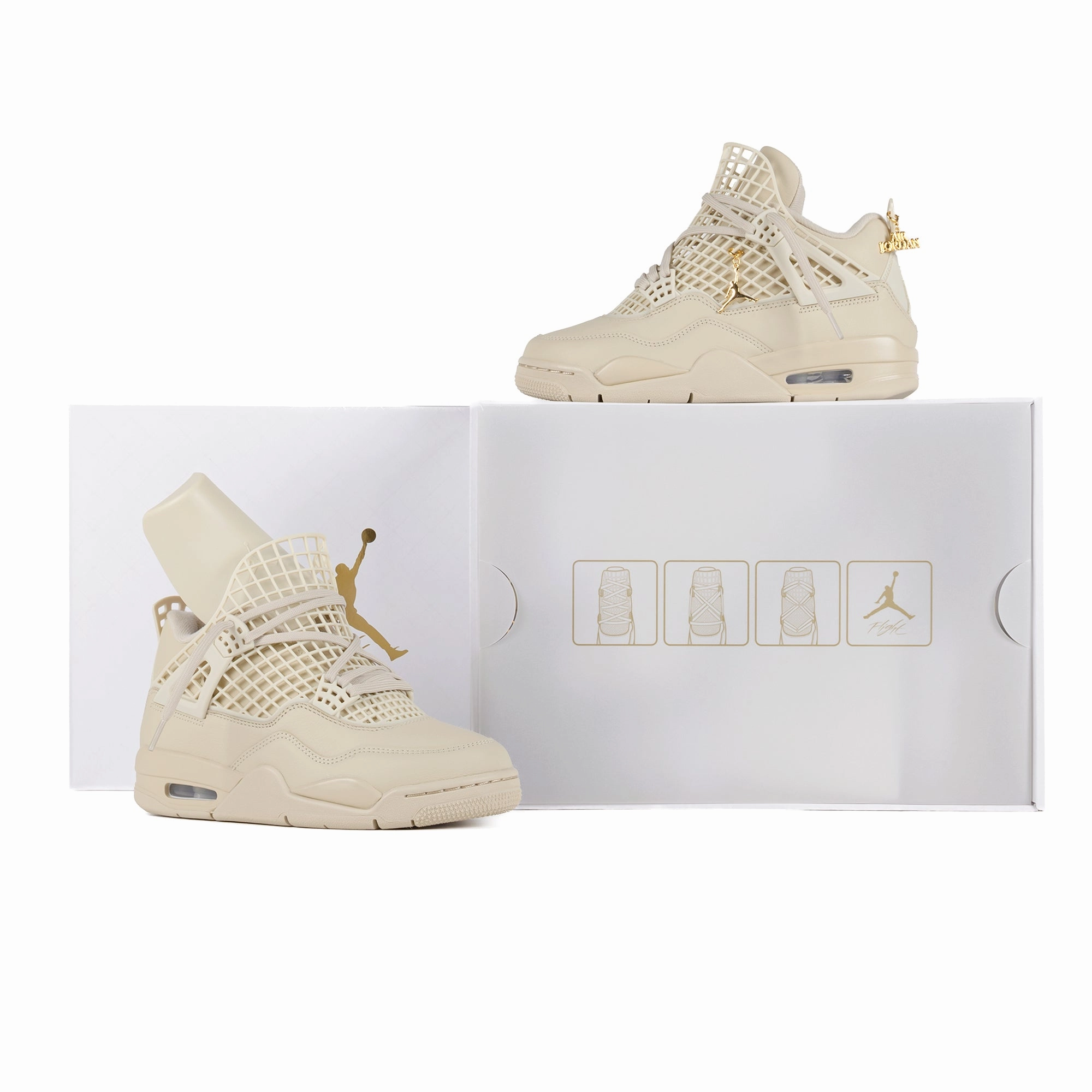 Nike Women's Air Jordan 4 Net Rattan/Rattan/Metallic Gold FN7251-200