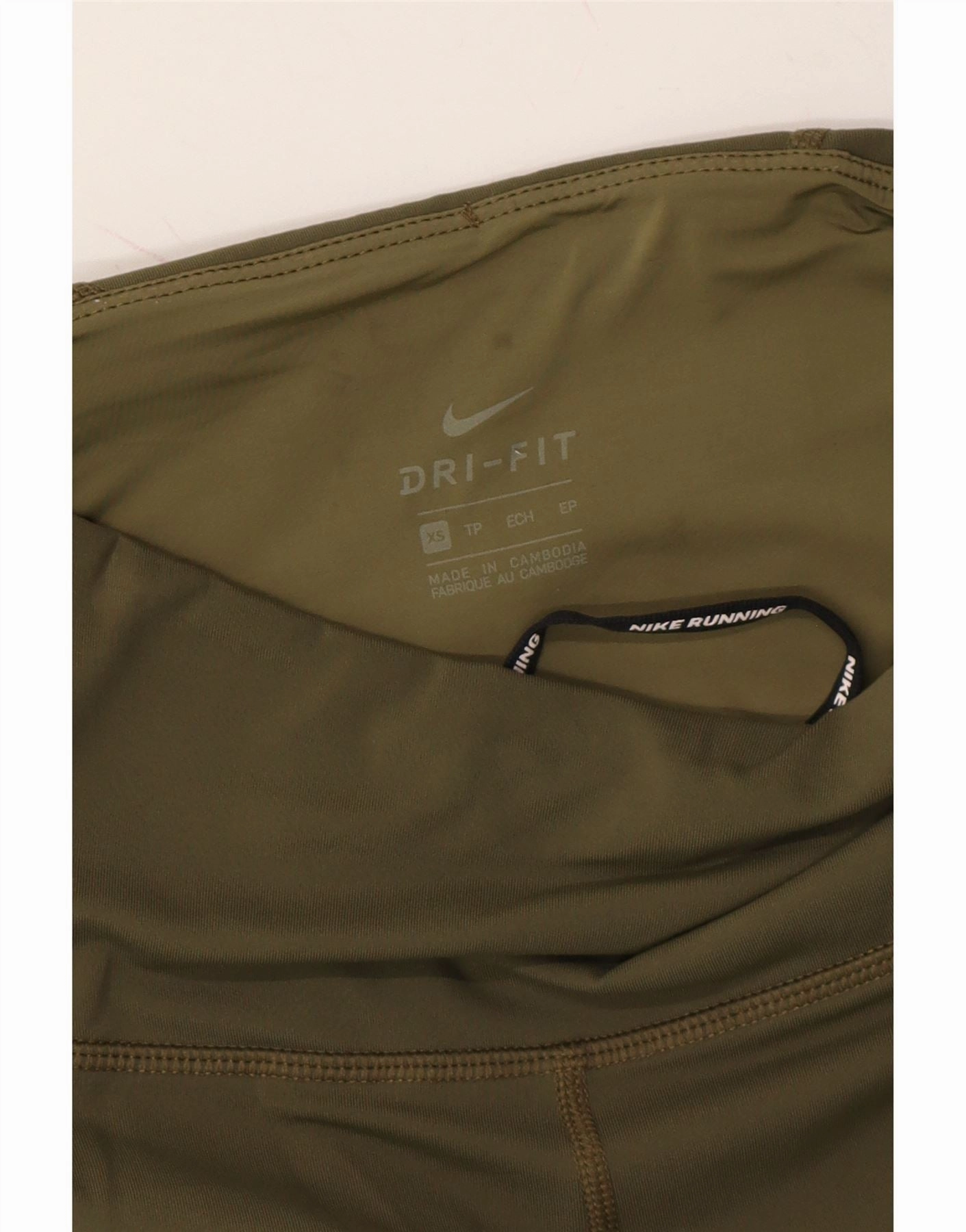 NIKE Womens Dri Fit Leggings UK 4 XS  Green Polyester