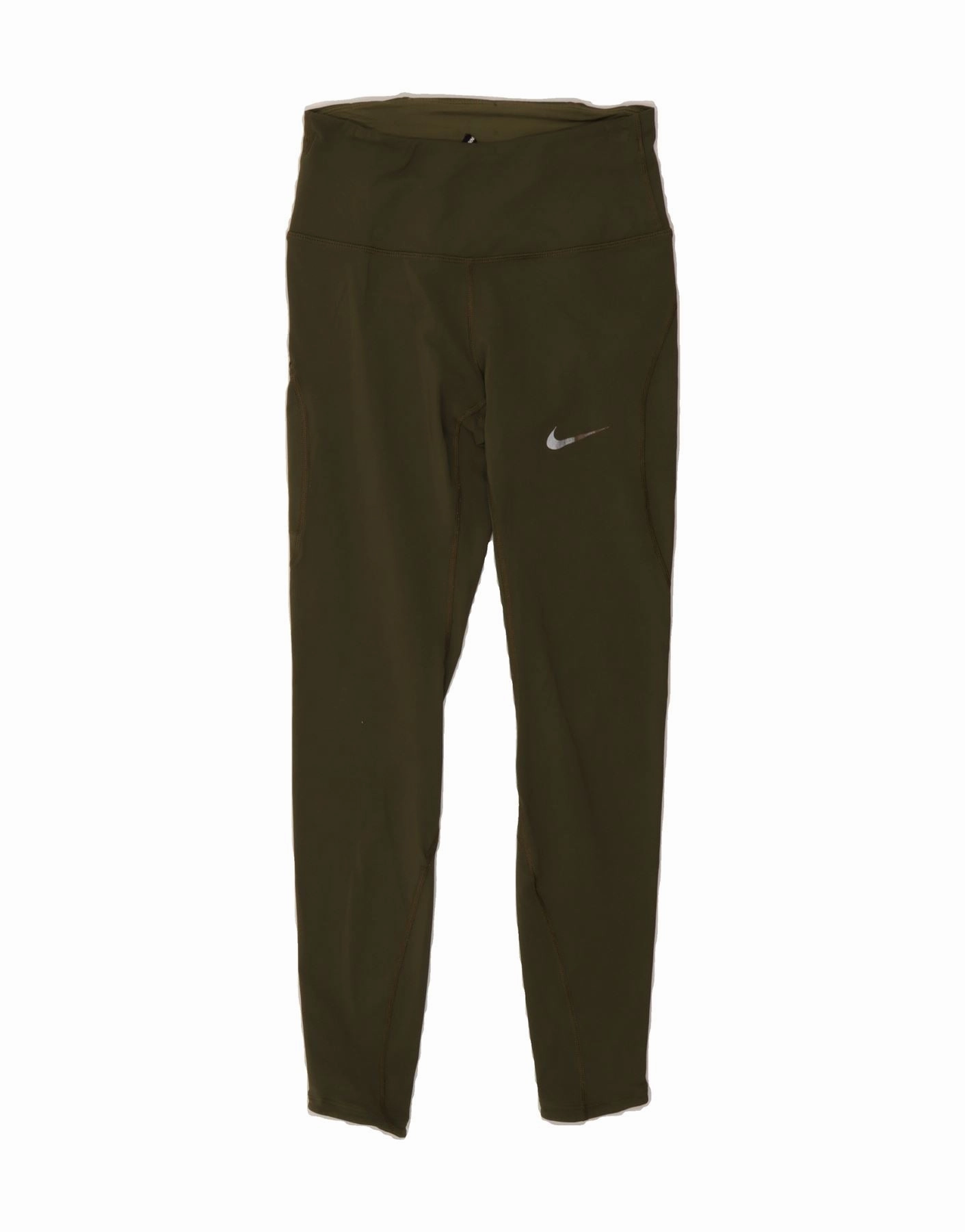 NIKE Womens Dri Fit Leggings UK 4 XS  Green Polyester