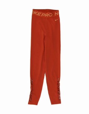 NIKE Womens Graphic Leggings UK 0 2XS  Orange