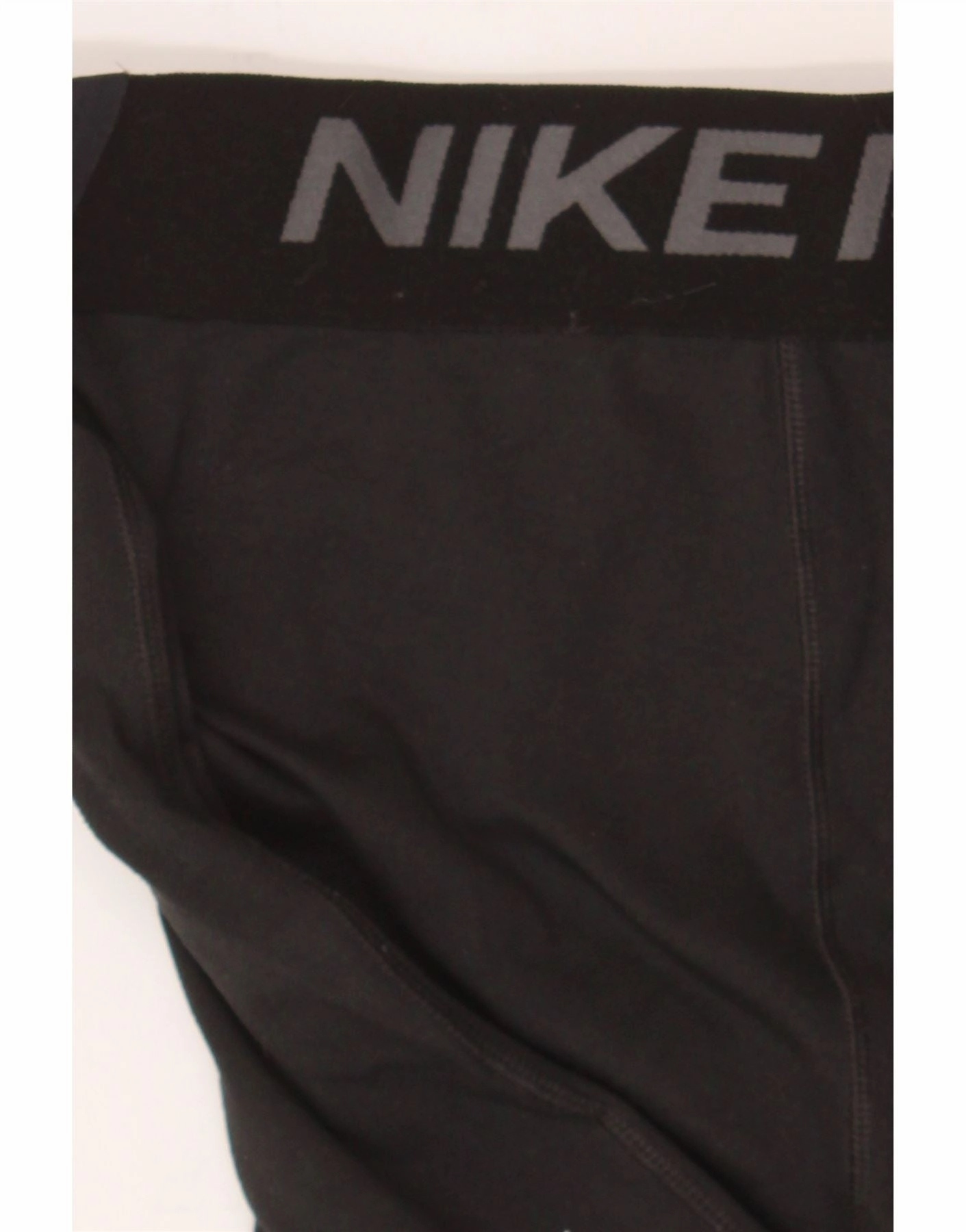 NIKE Womens Graphic Leggings UK 12 Medium Black Colourblock Polyester